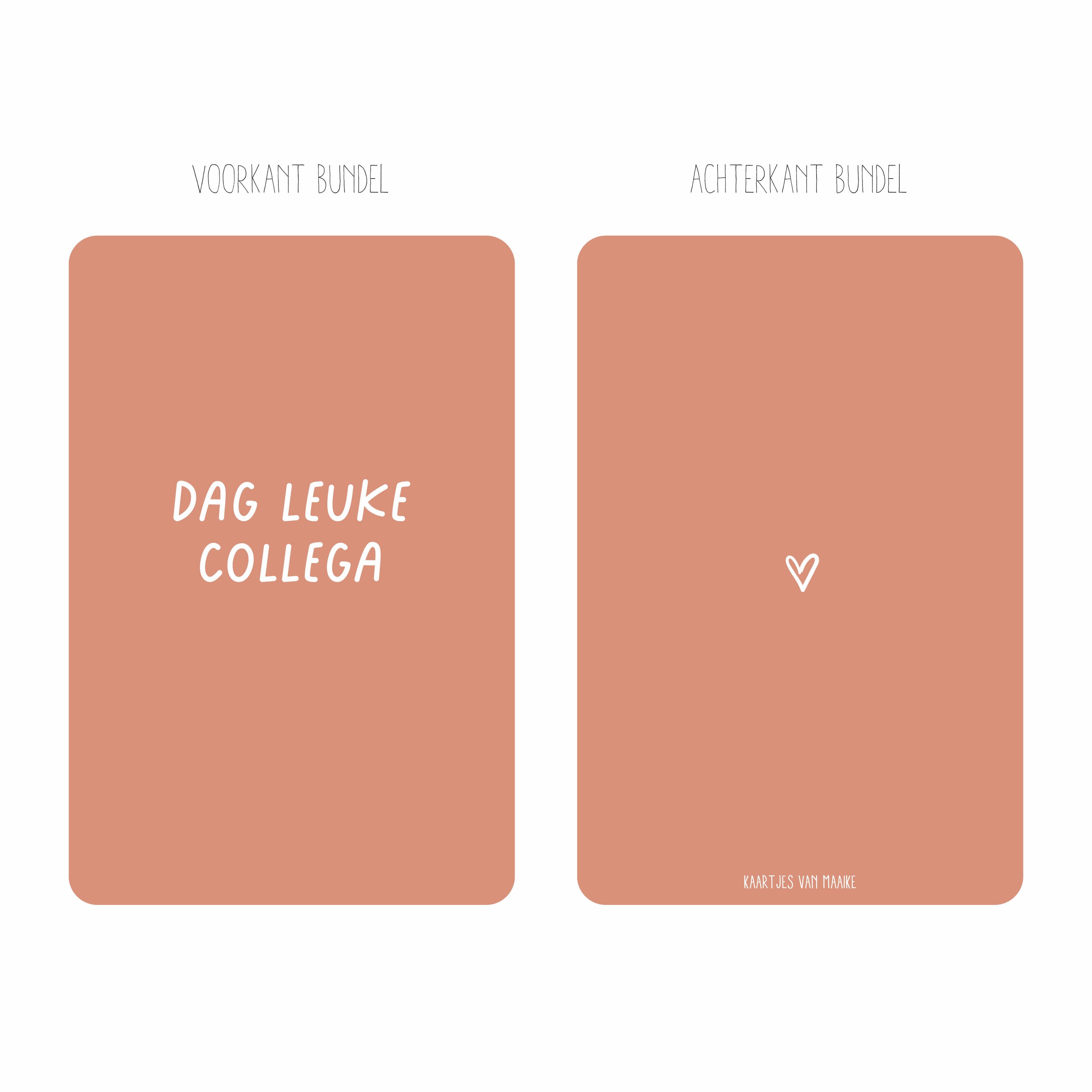 Een cadeau voor het afscheid nemen van een collega met de tekst &