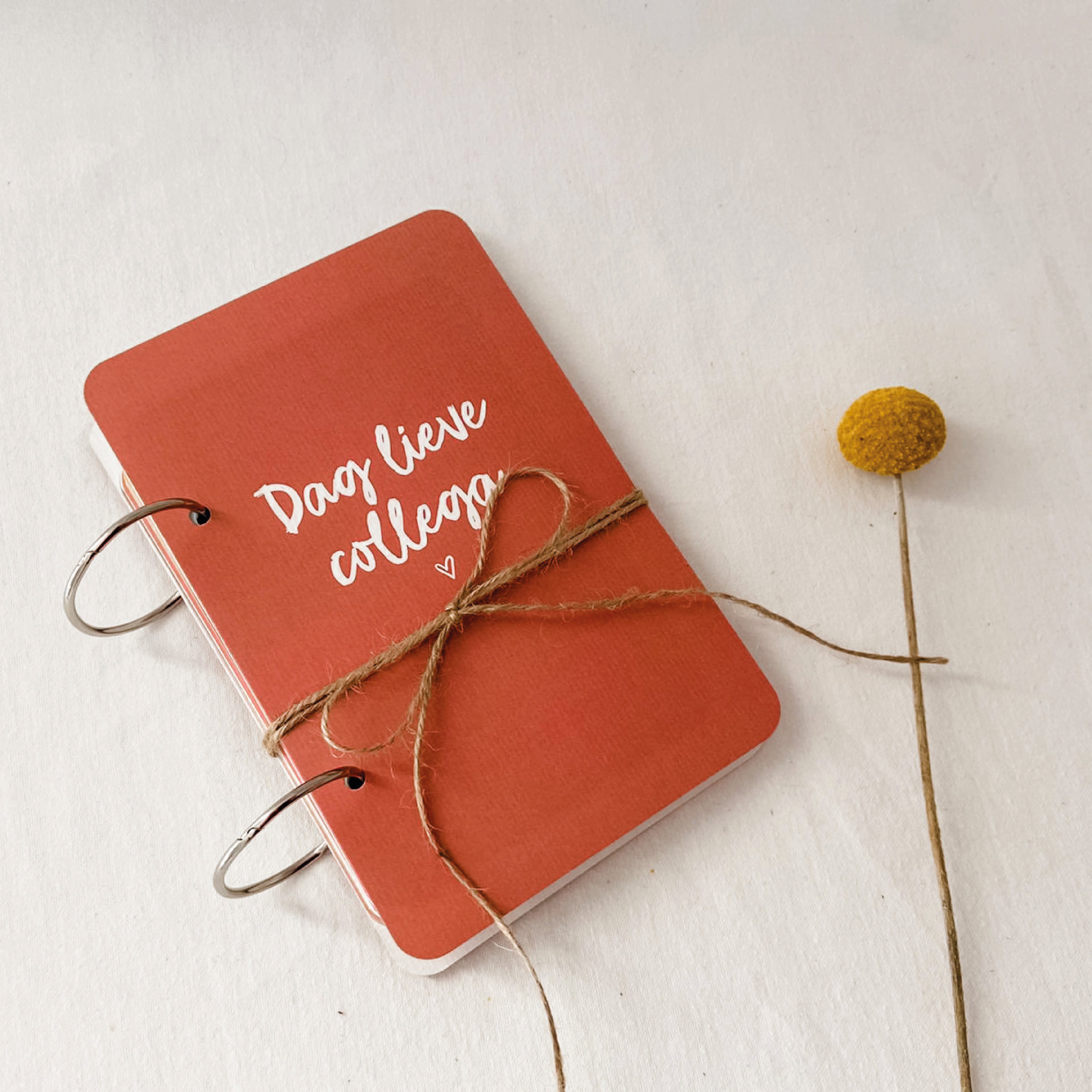 Afscheidscadeau voor een collega met de tekst &