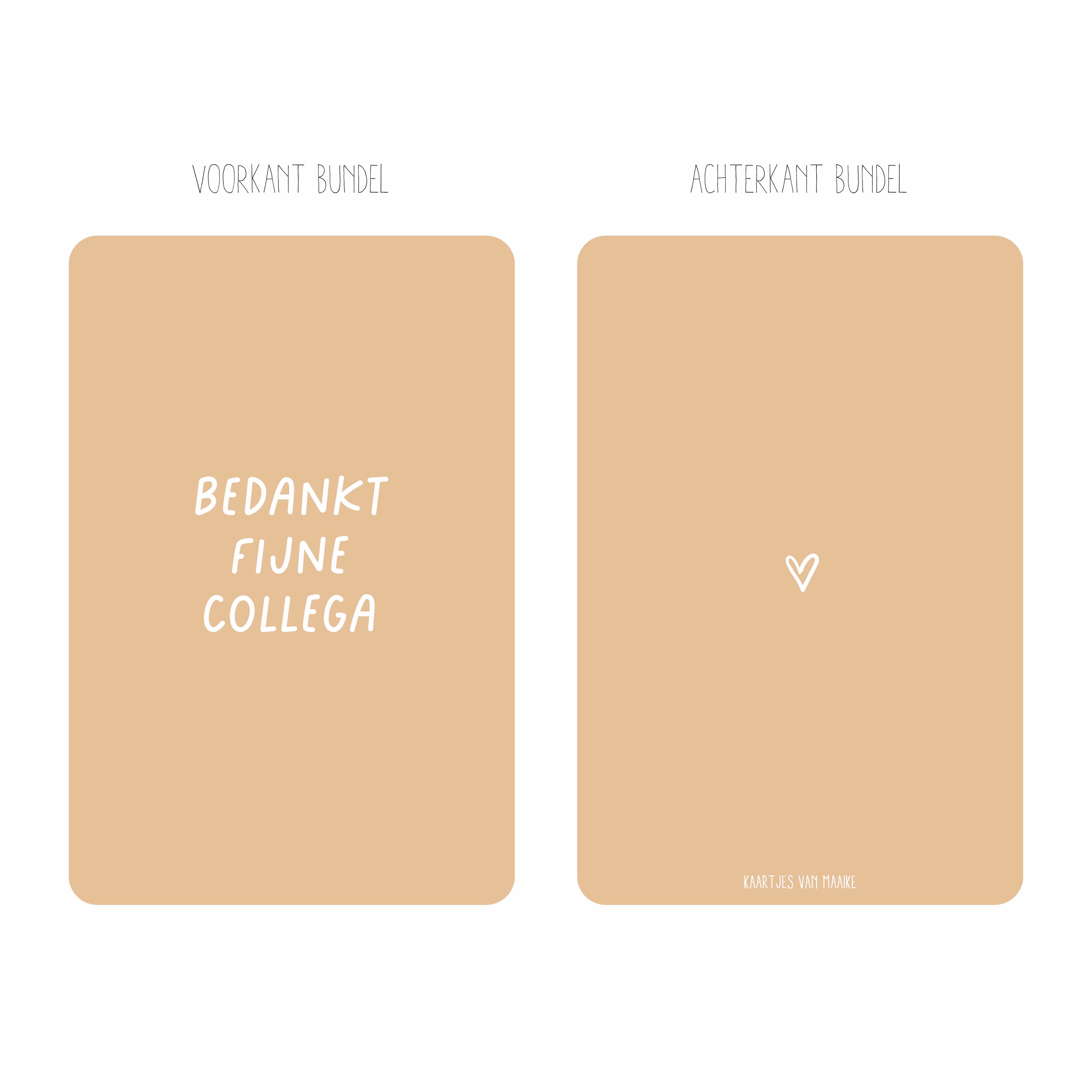 Een cadeau voor het afscheid nemen van een collega met de tekst &