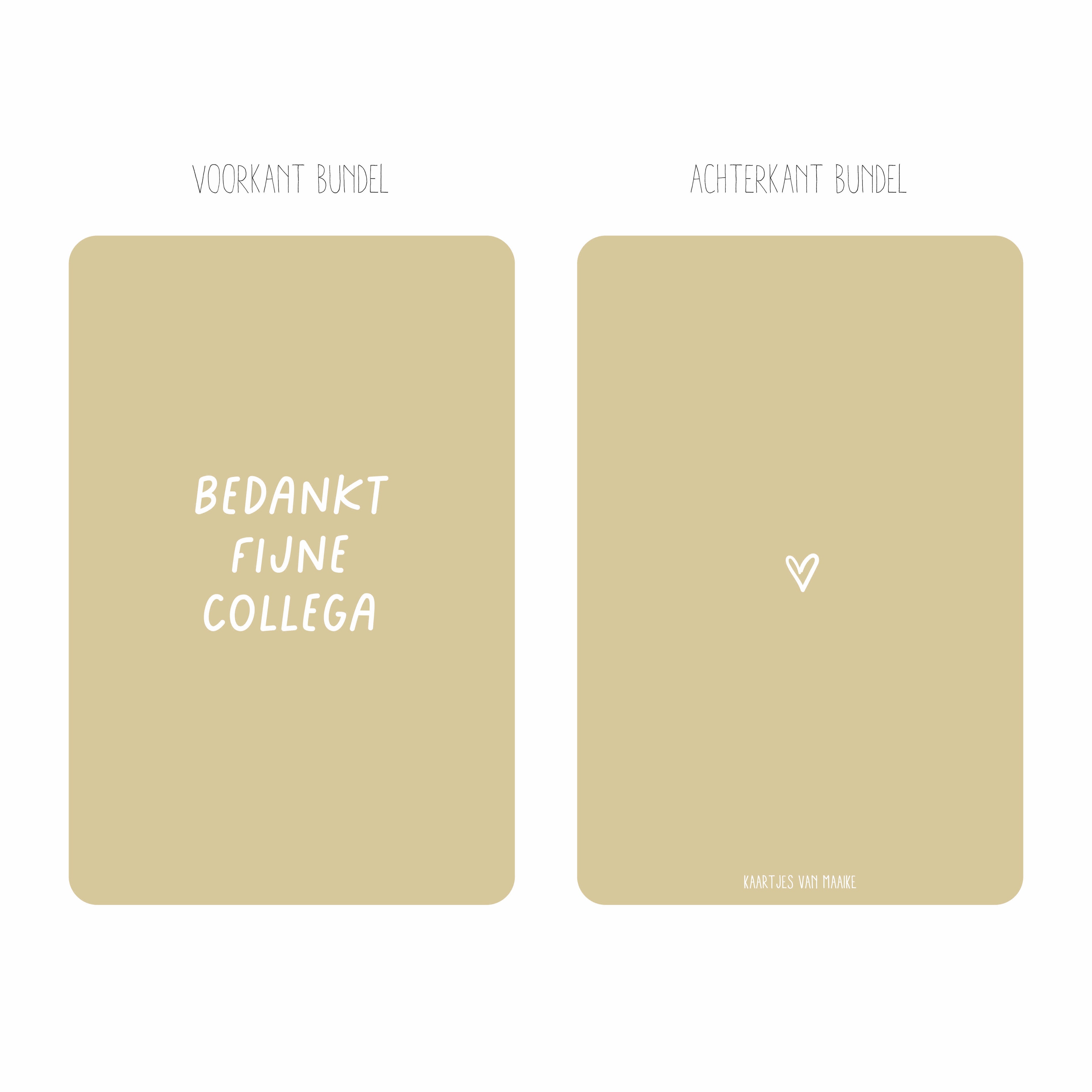 Een cadeau voor het afscheid nemen van een collega met de tekst &