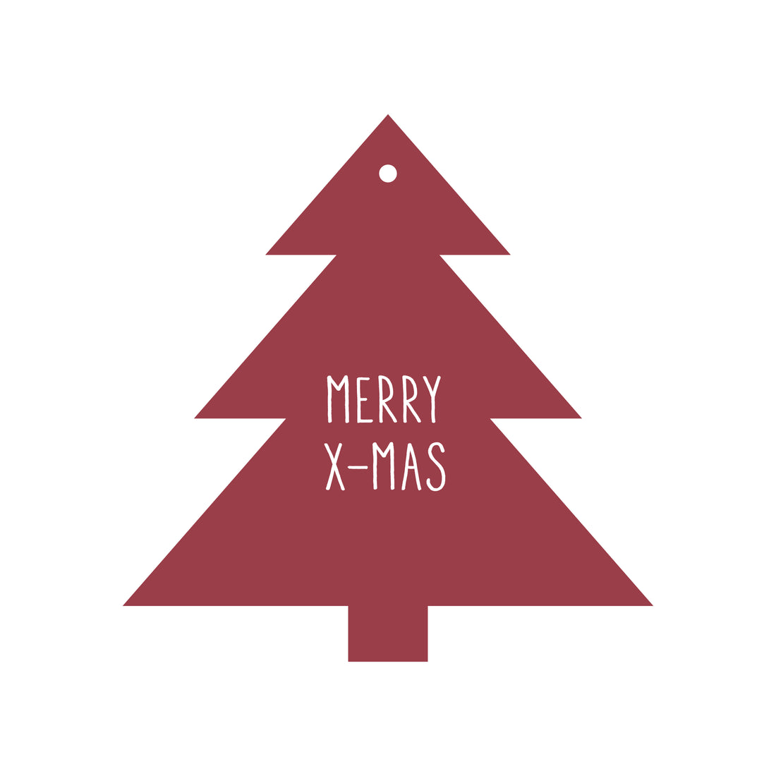 Cadeaukaartje Merry X-mas - Kerst