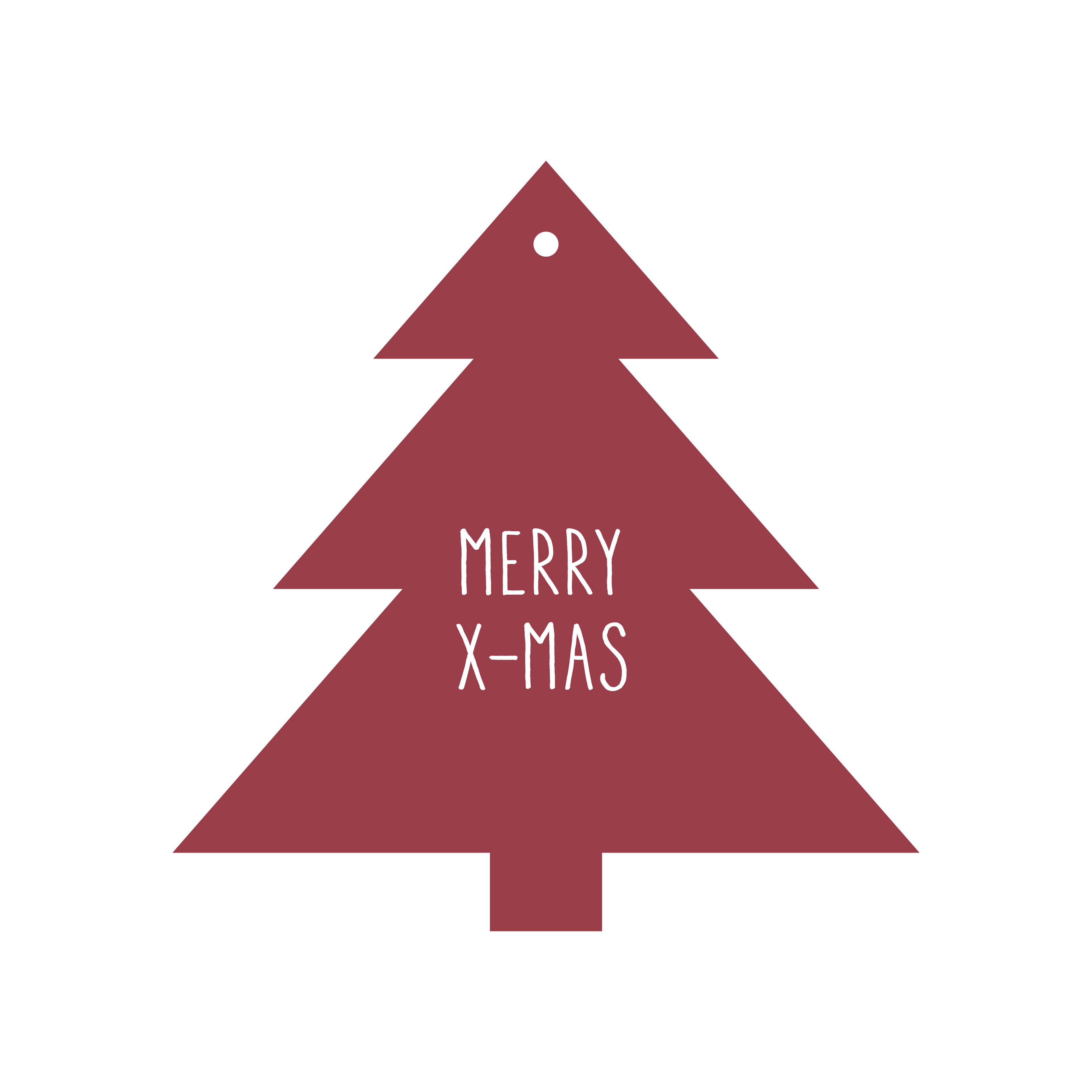 Cadeaukaartje Merry X-mas - Kerst