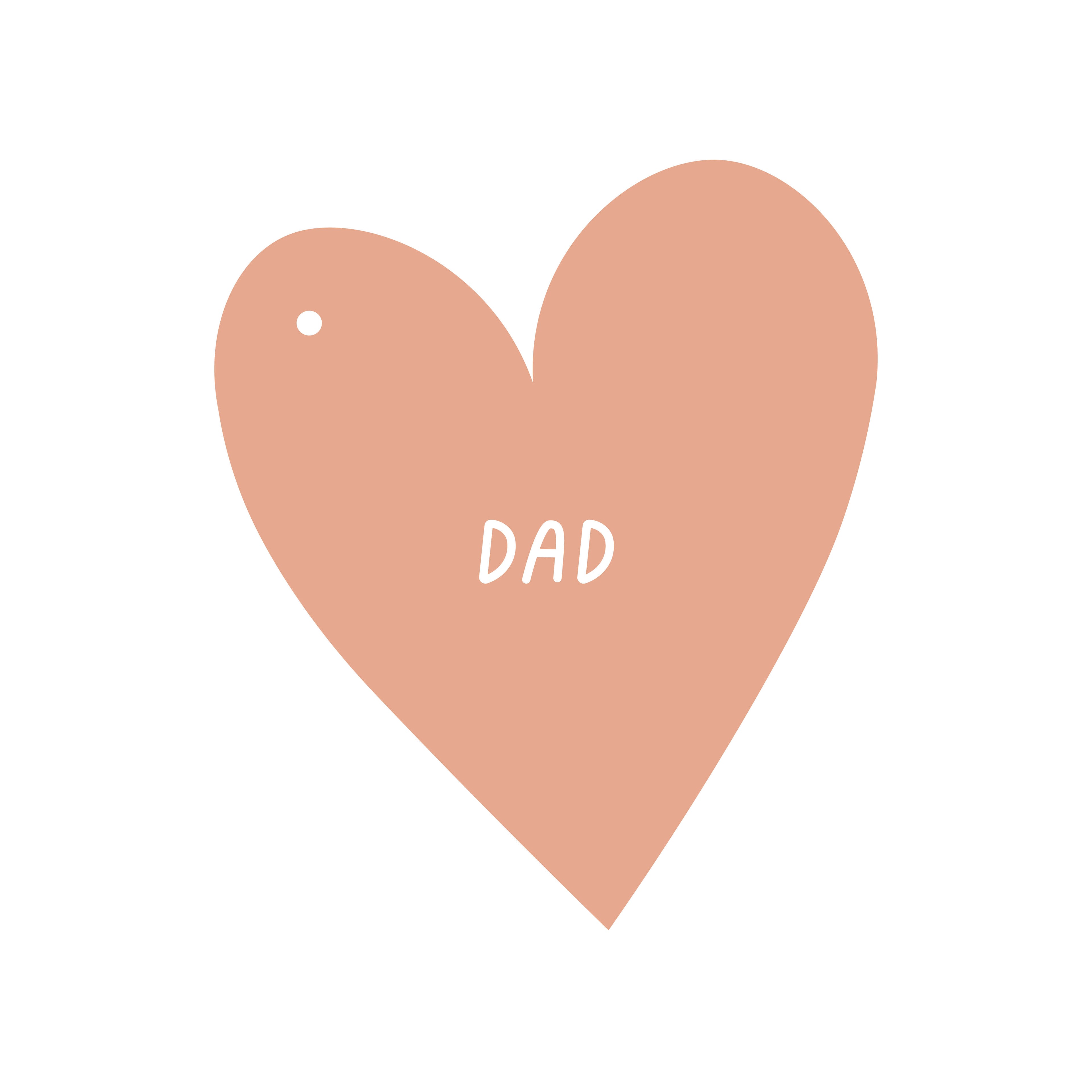 Cadeaukaartje in de vorm van een hartje met de tekst &