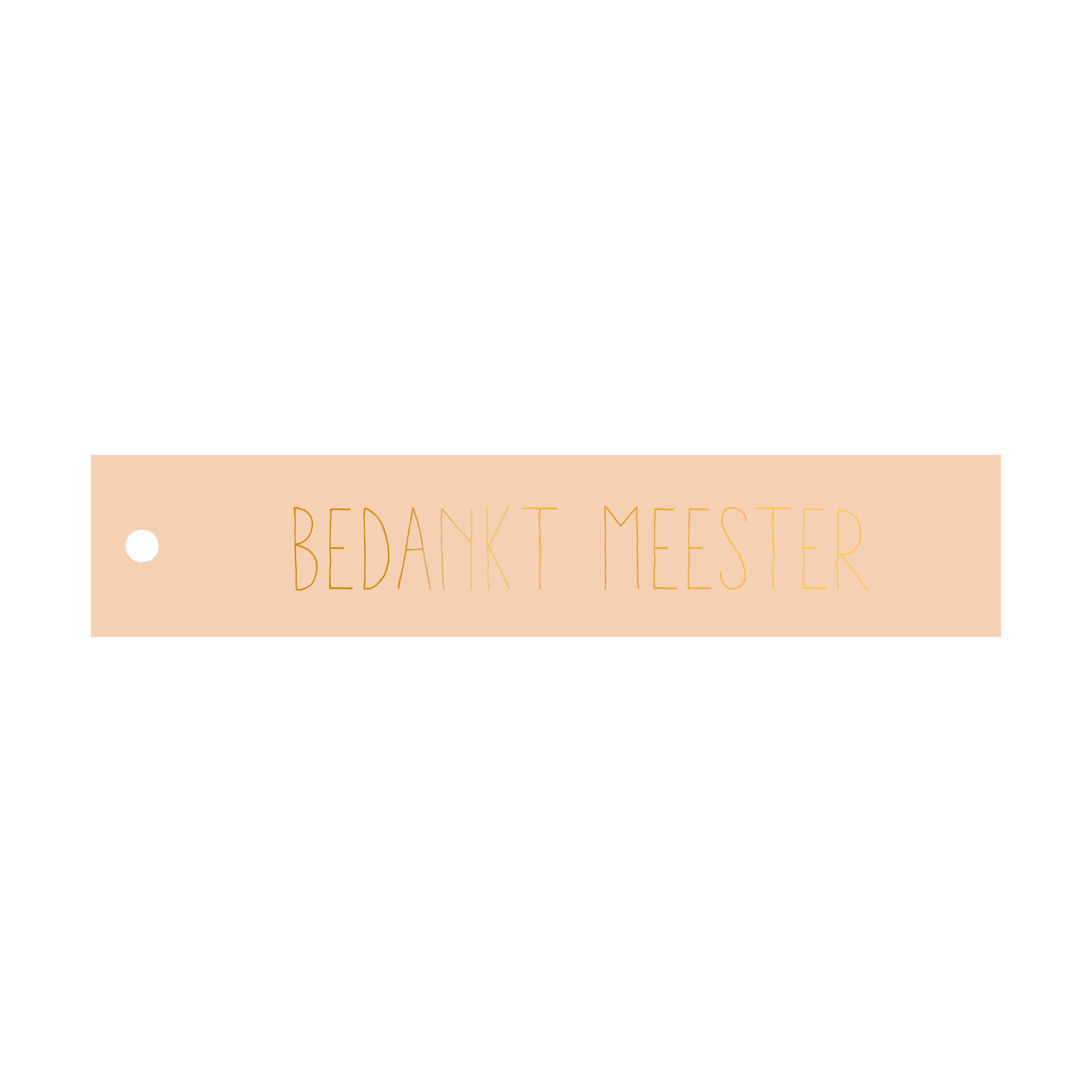Cadeaulabel in de kleur beige met de tekst &
