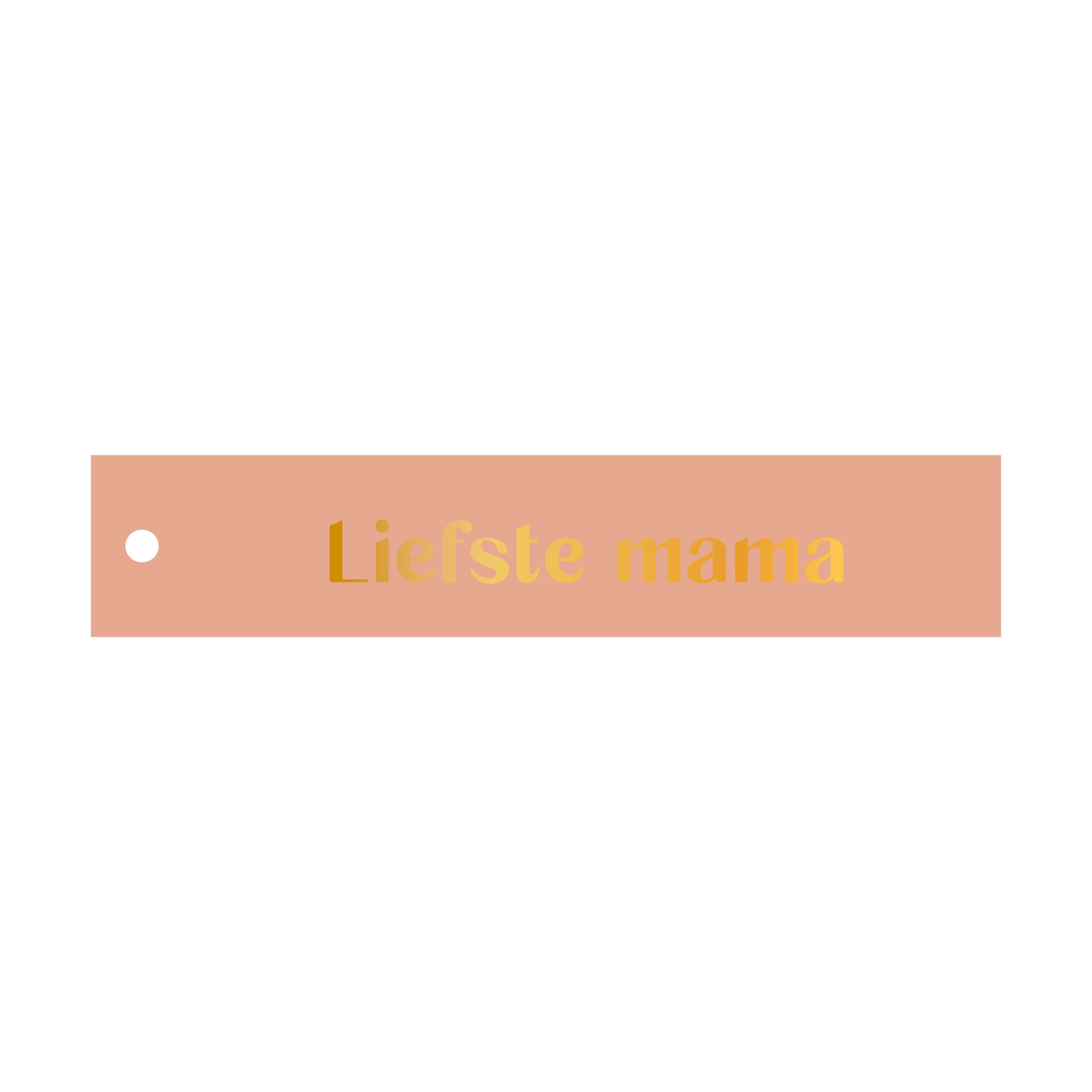 Cadeaulabel Liefste mama - rechthoek (met goudfolie)