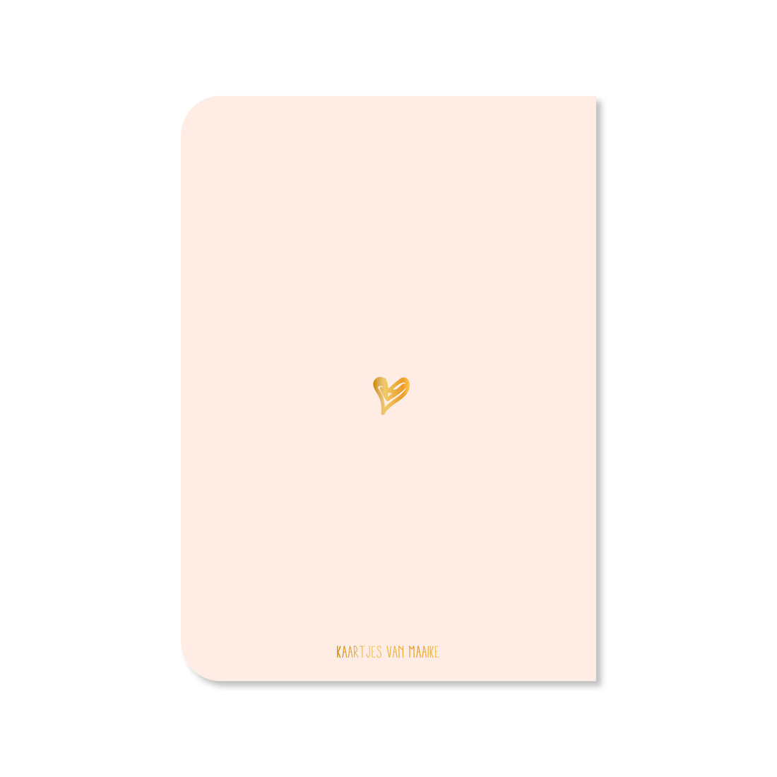 Dubbele kaart met envelop | Ik wil je graag iets speciaal vertellen - lichtroze met goudfolie