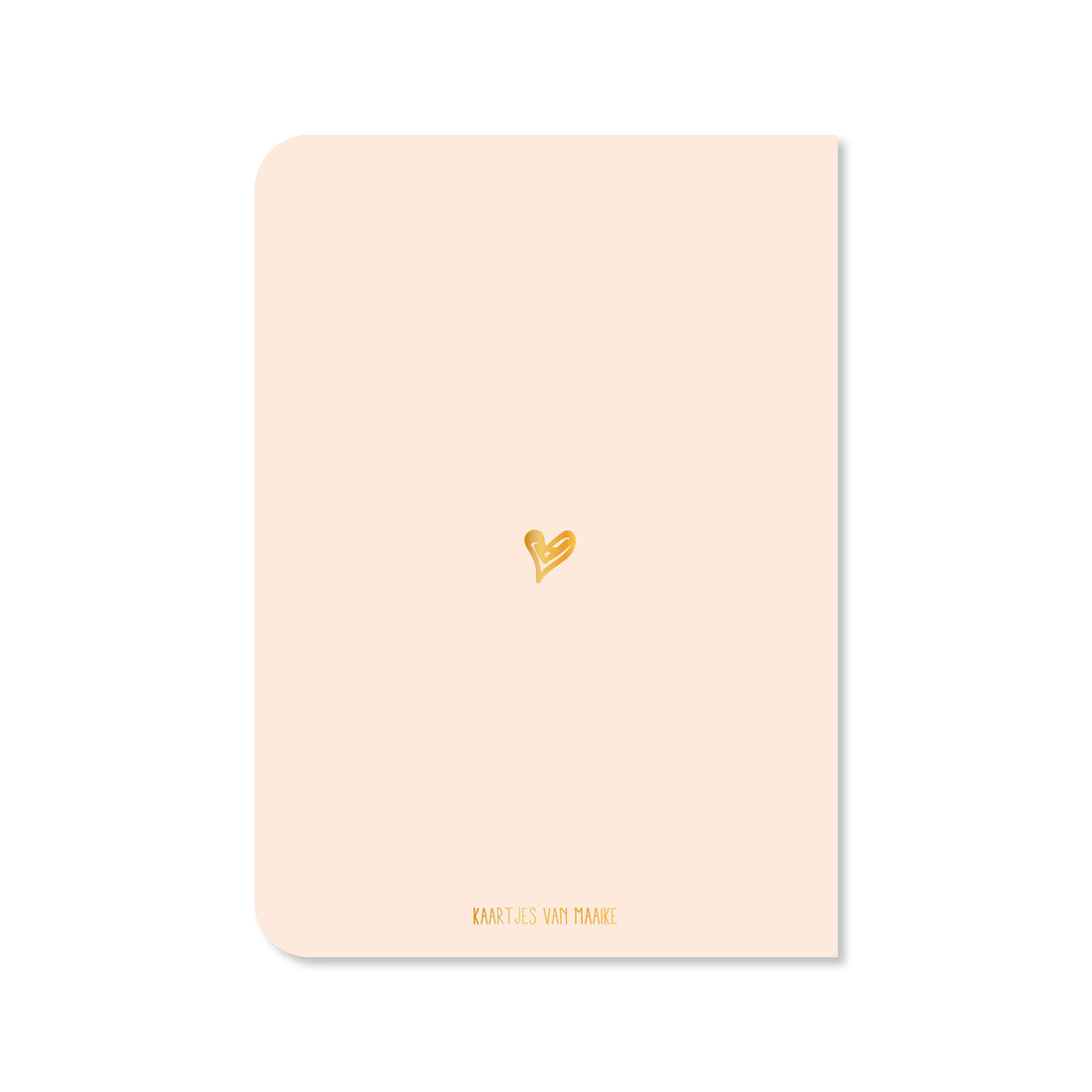 Dubbele kaart met envelop | Knuf voor jou! - lichtroze met goudfolie
