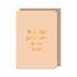 Beige dubbele wenskaart met envelop met de tekst &