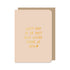 Beige dubbele wenskaart met envelop met de tekst &