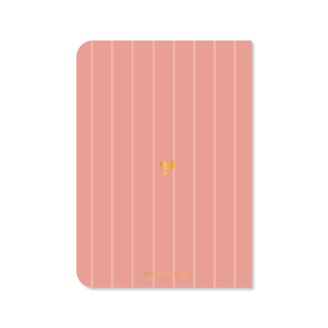 Dubbele kaart met envelop | Happy birthday - streep - met goudfolie