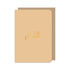 Beige dubbele wenskaart met envelop met de tekst &