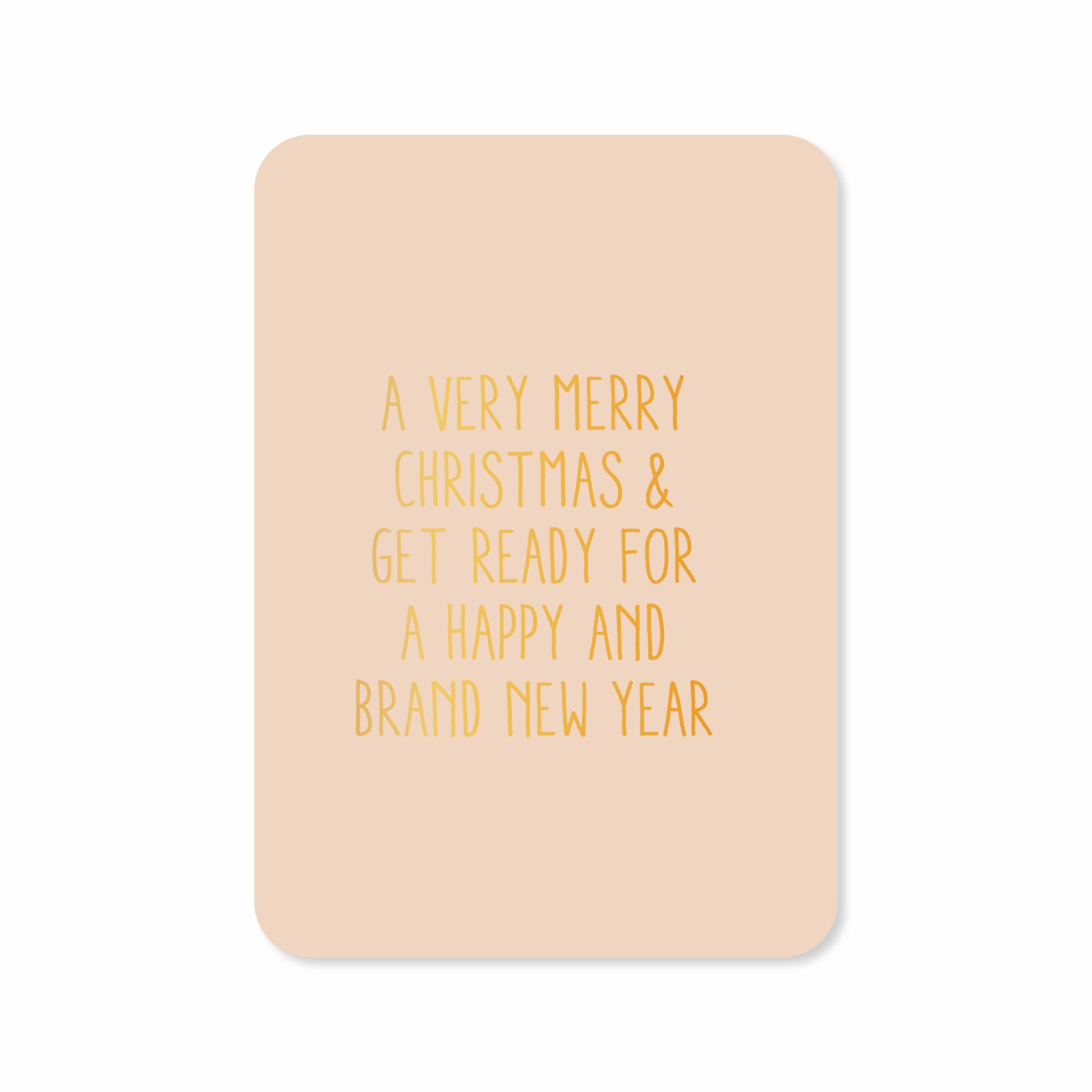 Kerstkaart met de tekst &