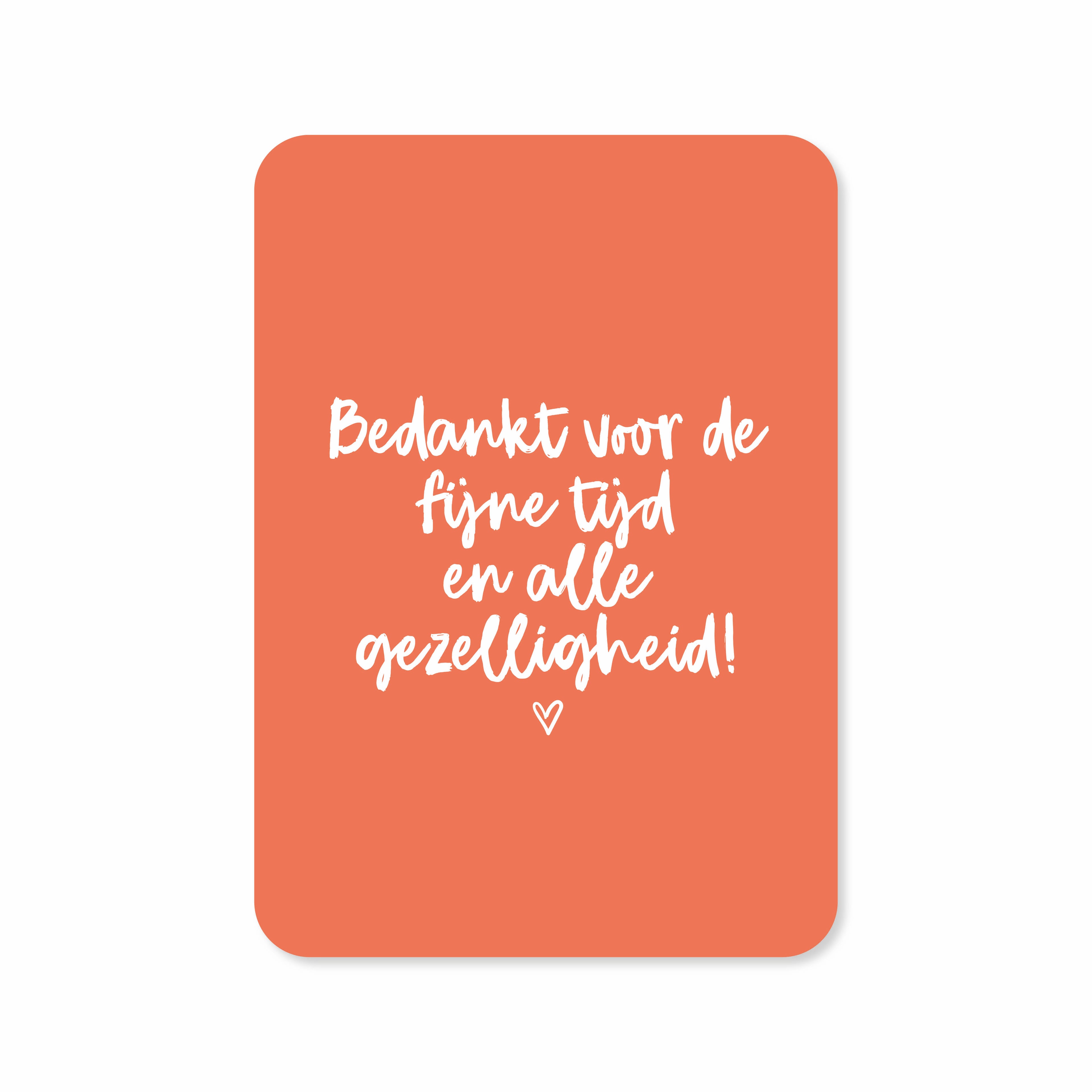 Een set van 10 wenskaarten met de tekst &