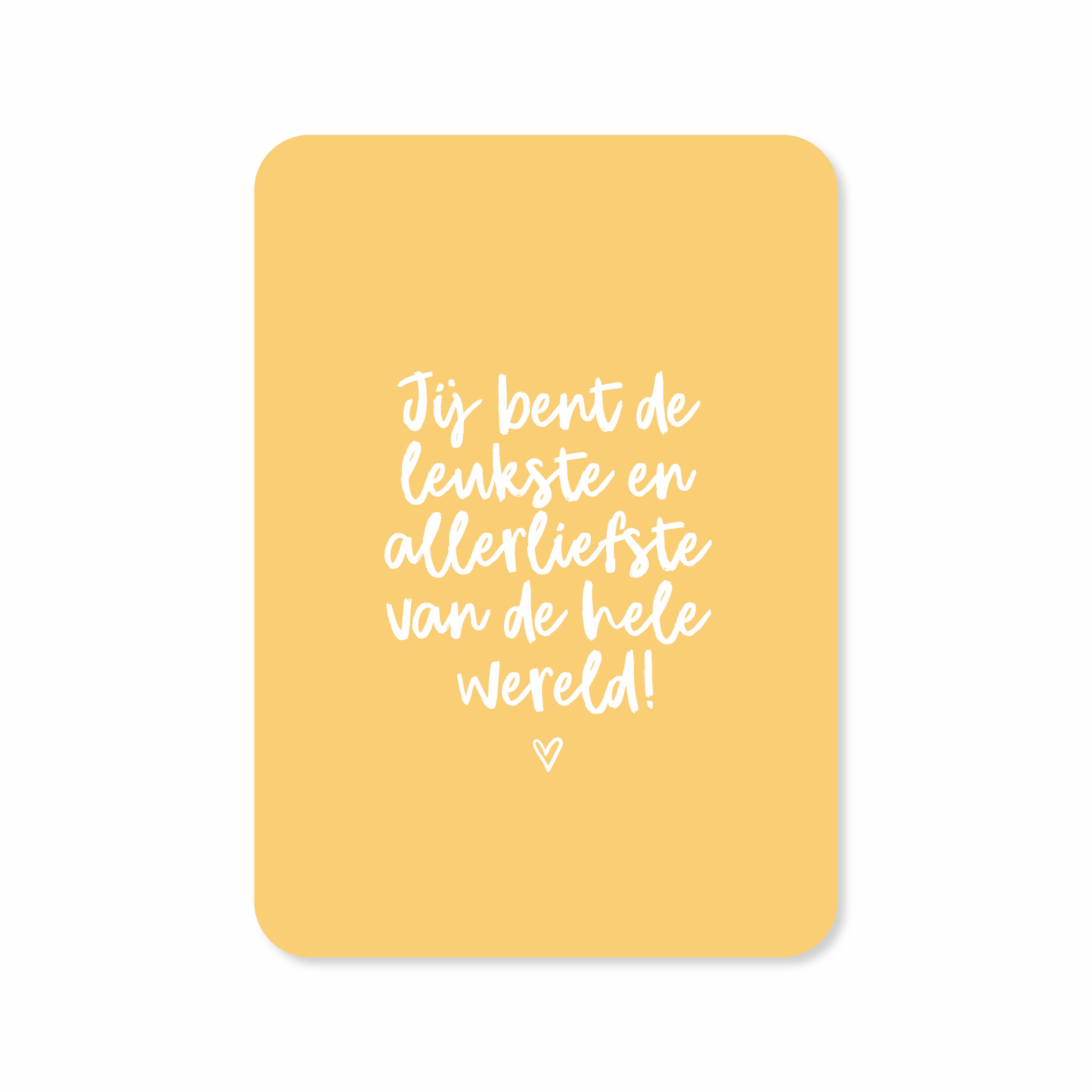 Wenskaart met de tekst &
