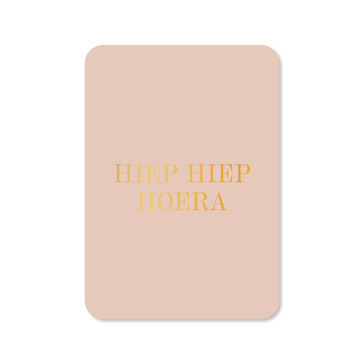 Wenskaart in de kleur roze met de tekst &