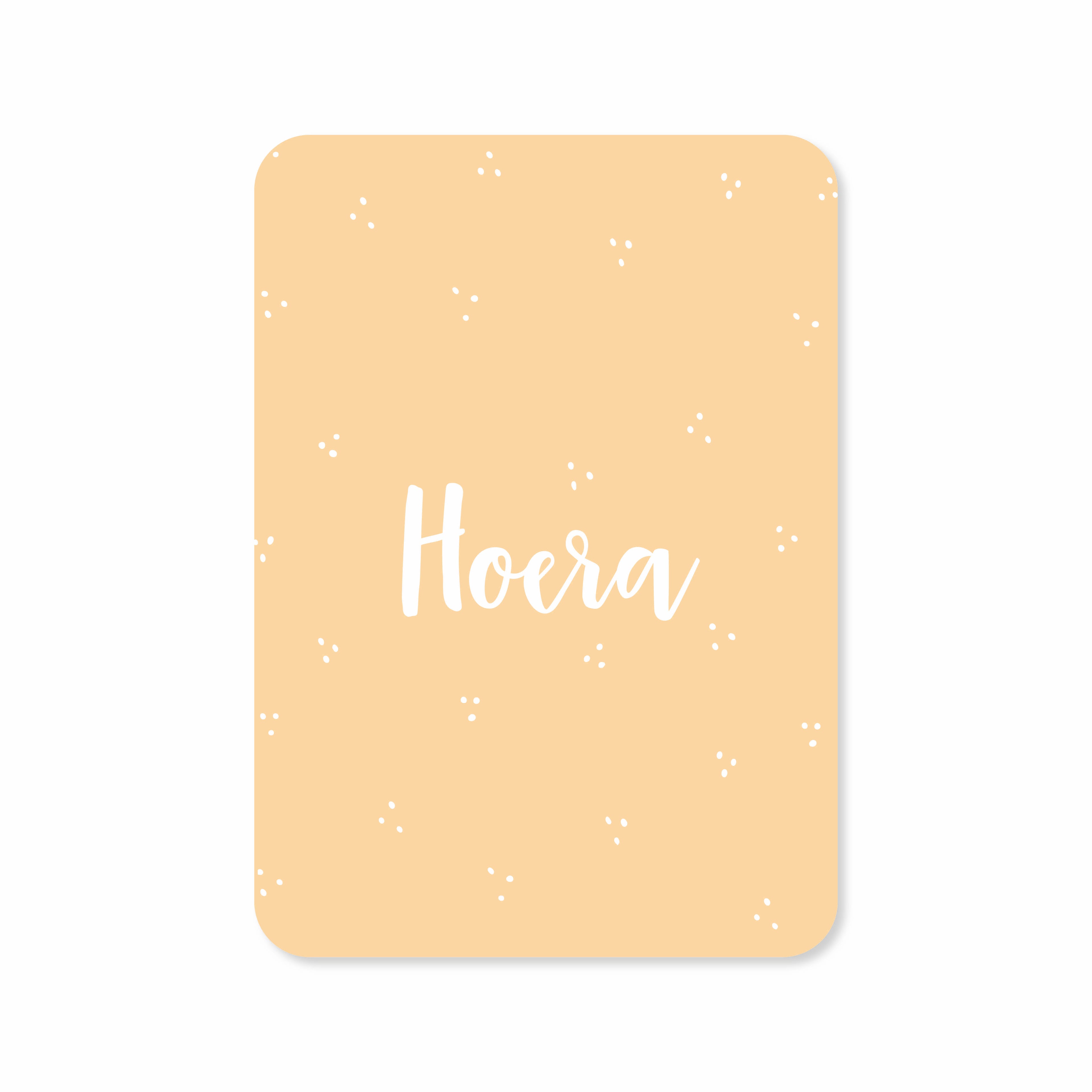 Kaart Hoera (geel)