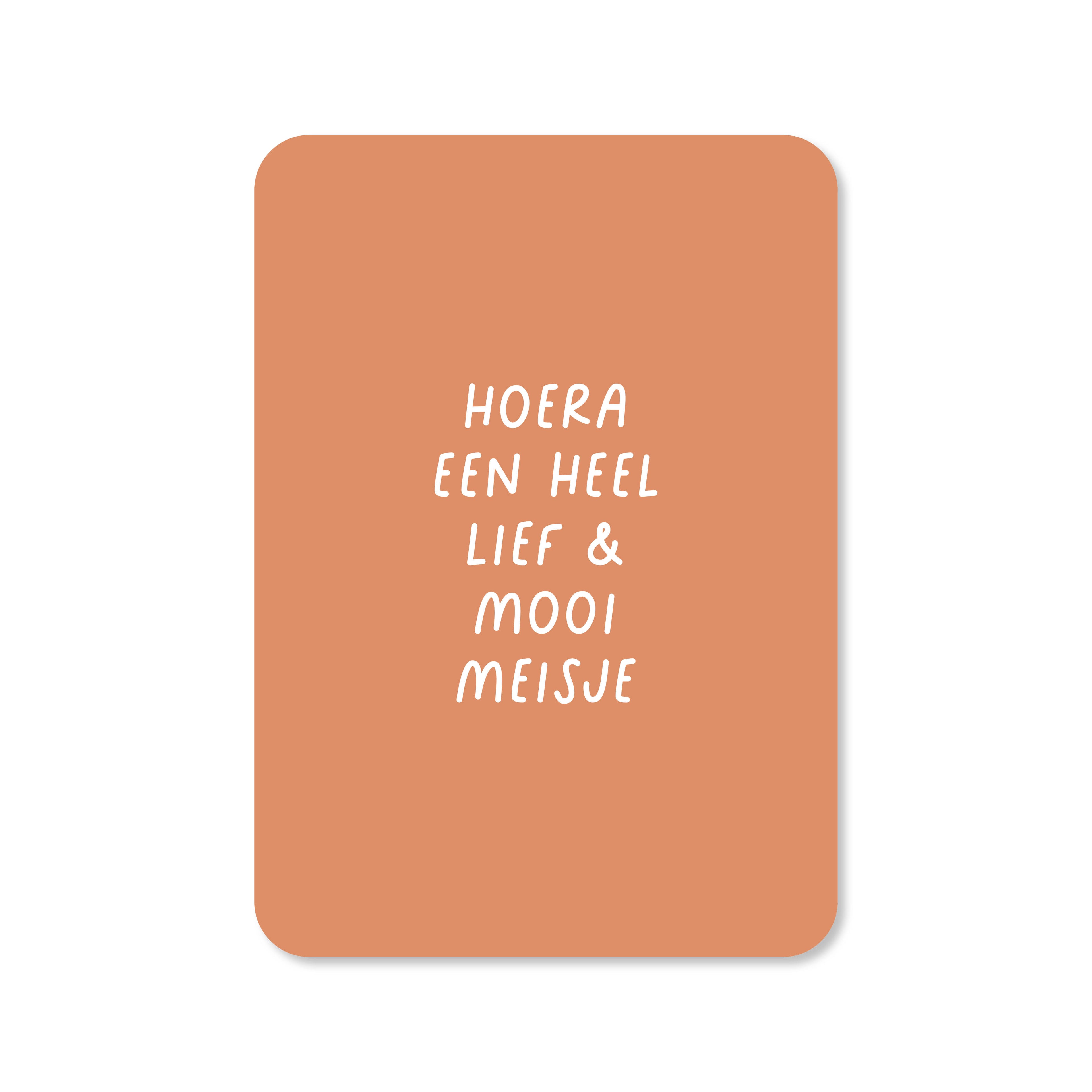 Wenskaart met de tekst &