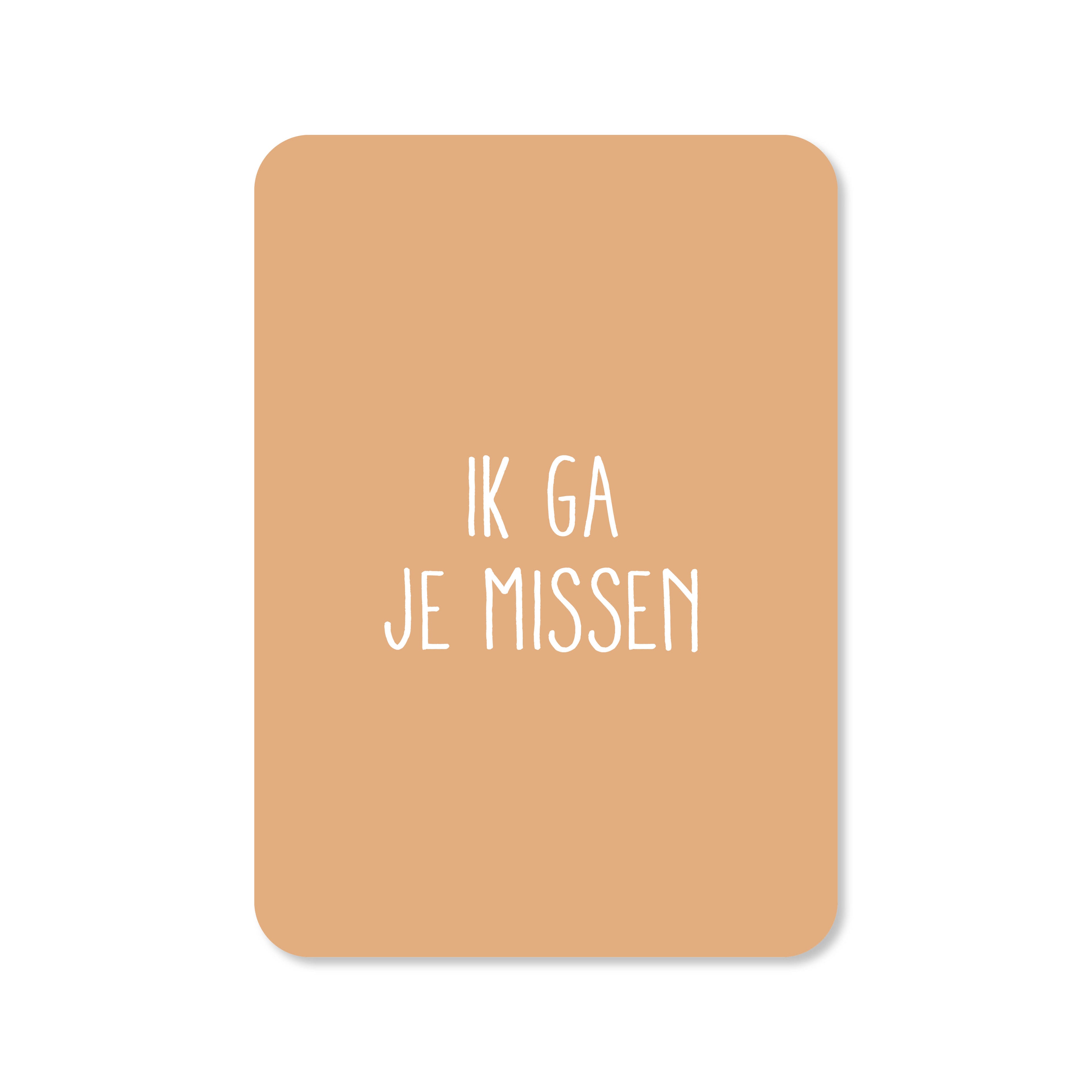 Wenskaart met de tekst &