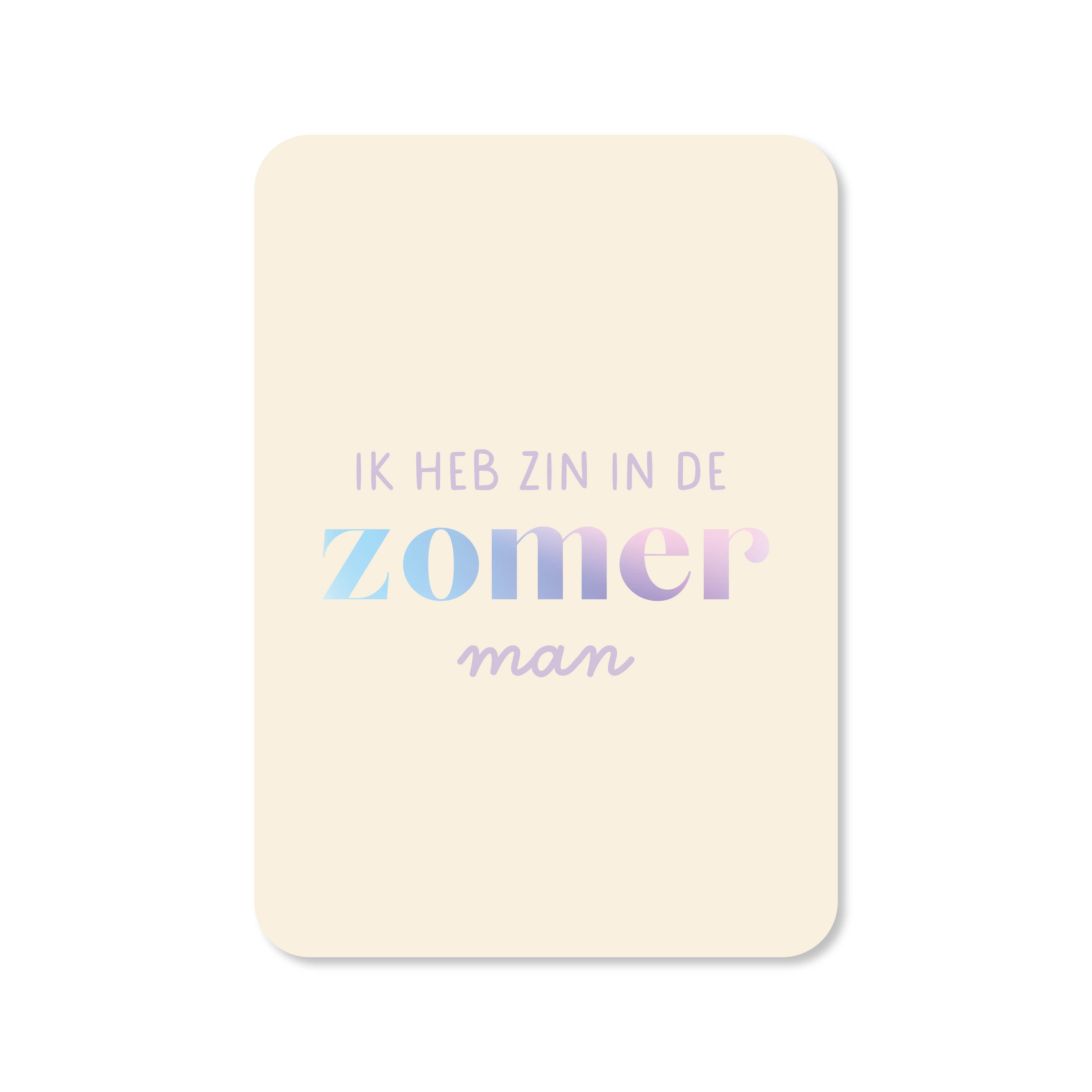 Wenskaart met de tekst &