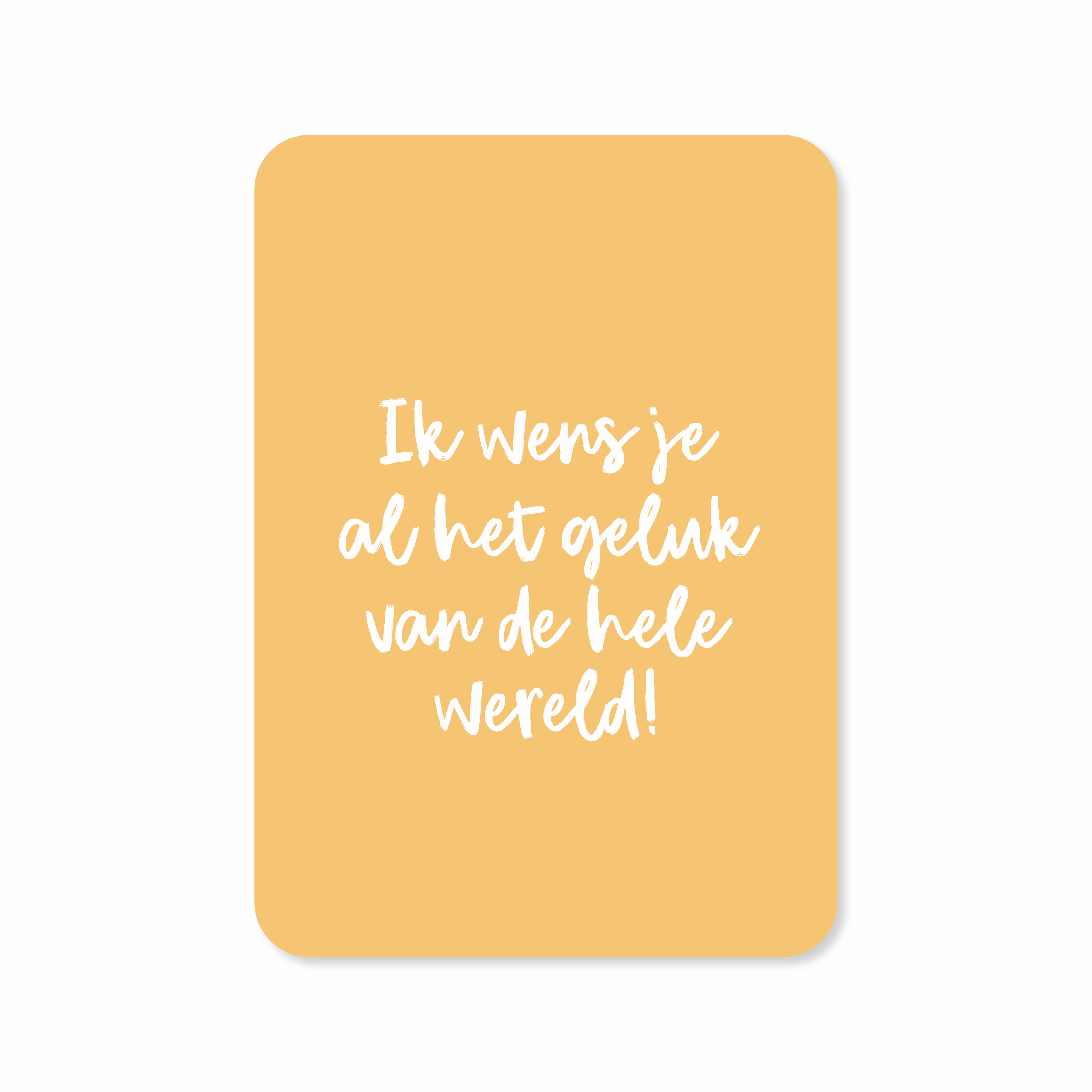 Wenskaart met de tekst &