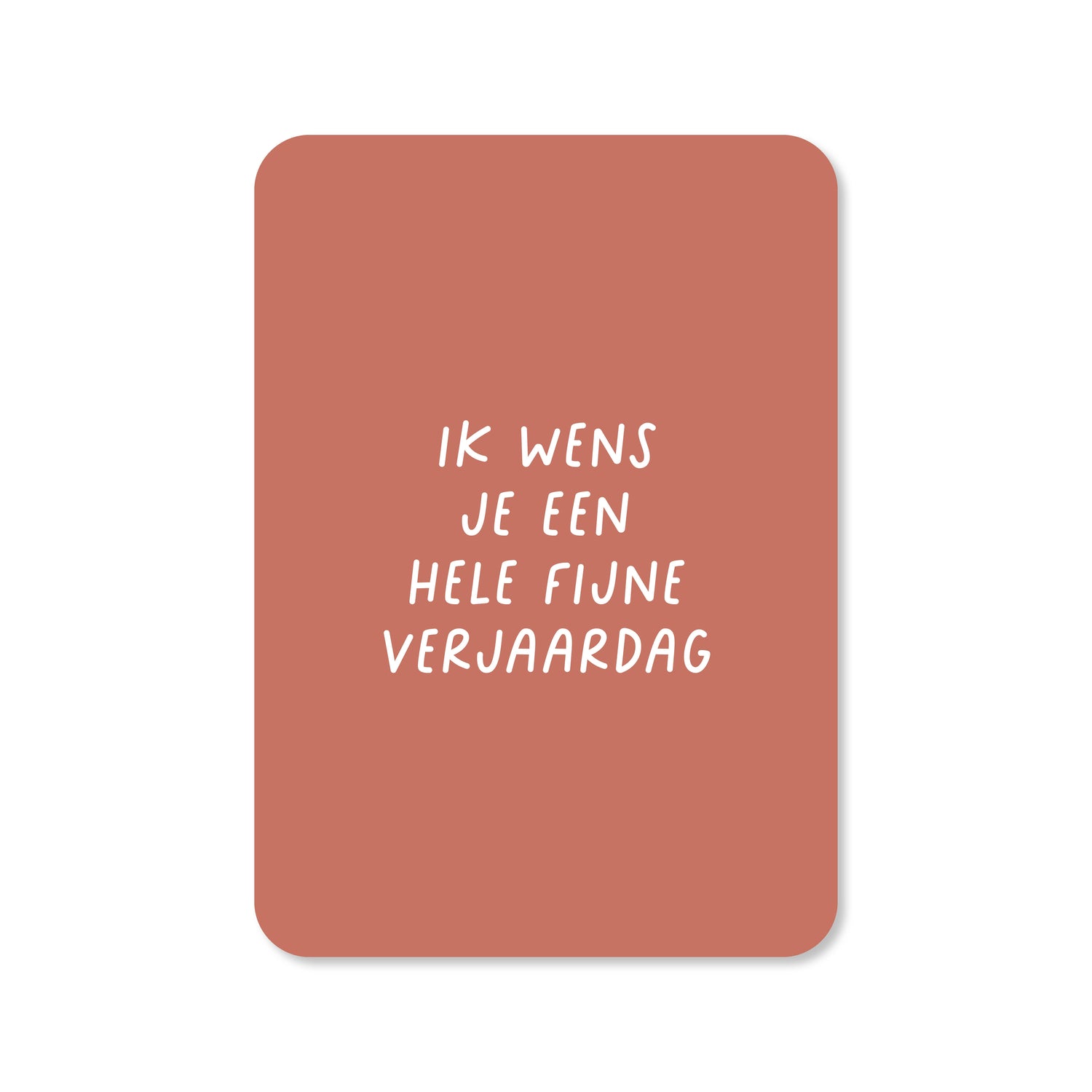 Wenskaart met de tekst &