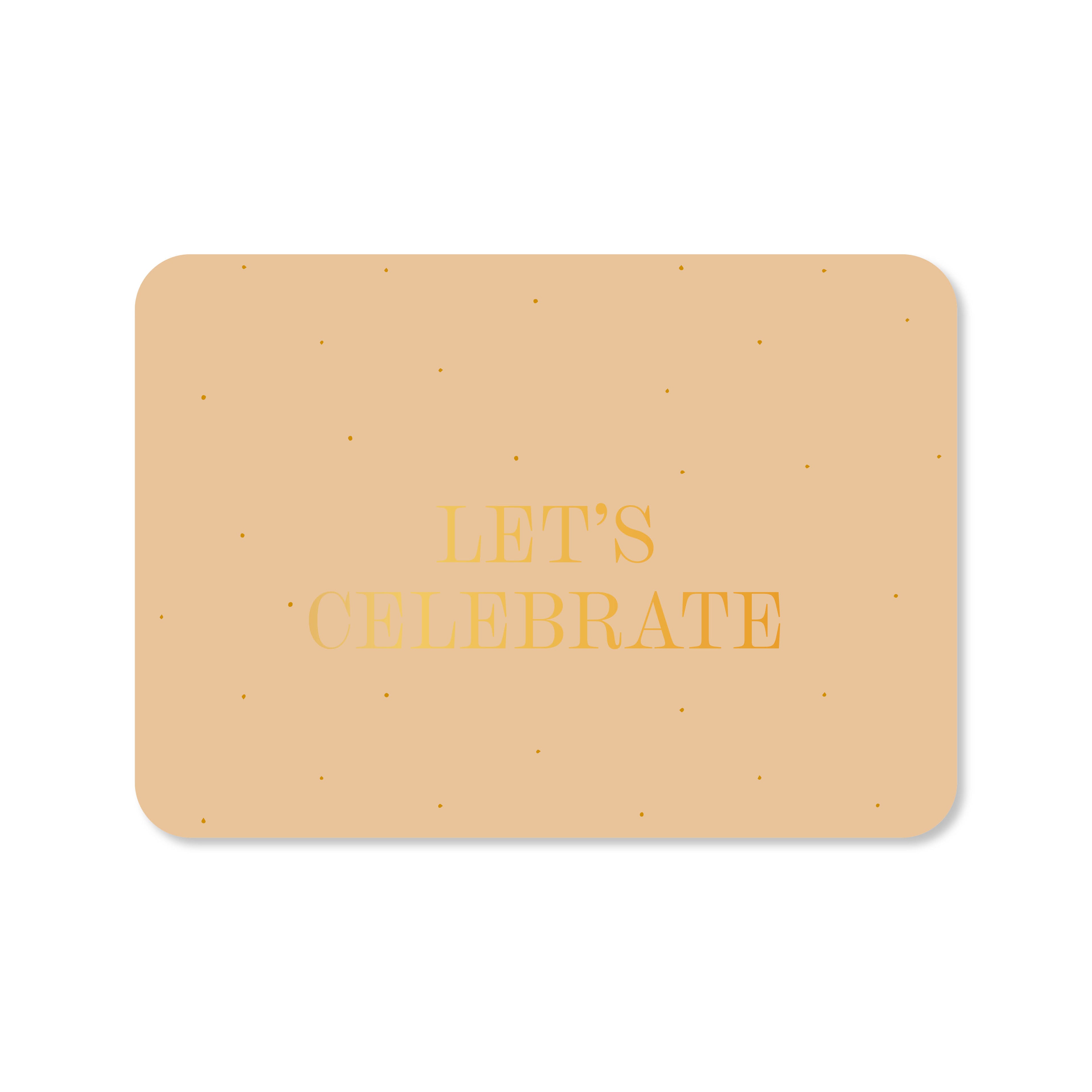 Wenskaart in de kleur beige met de tekst &