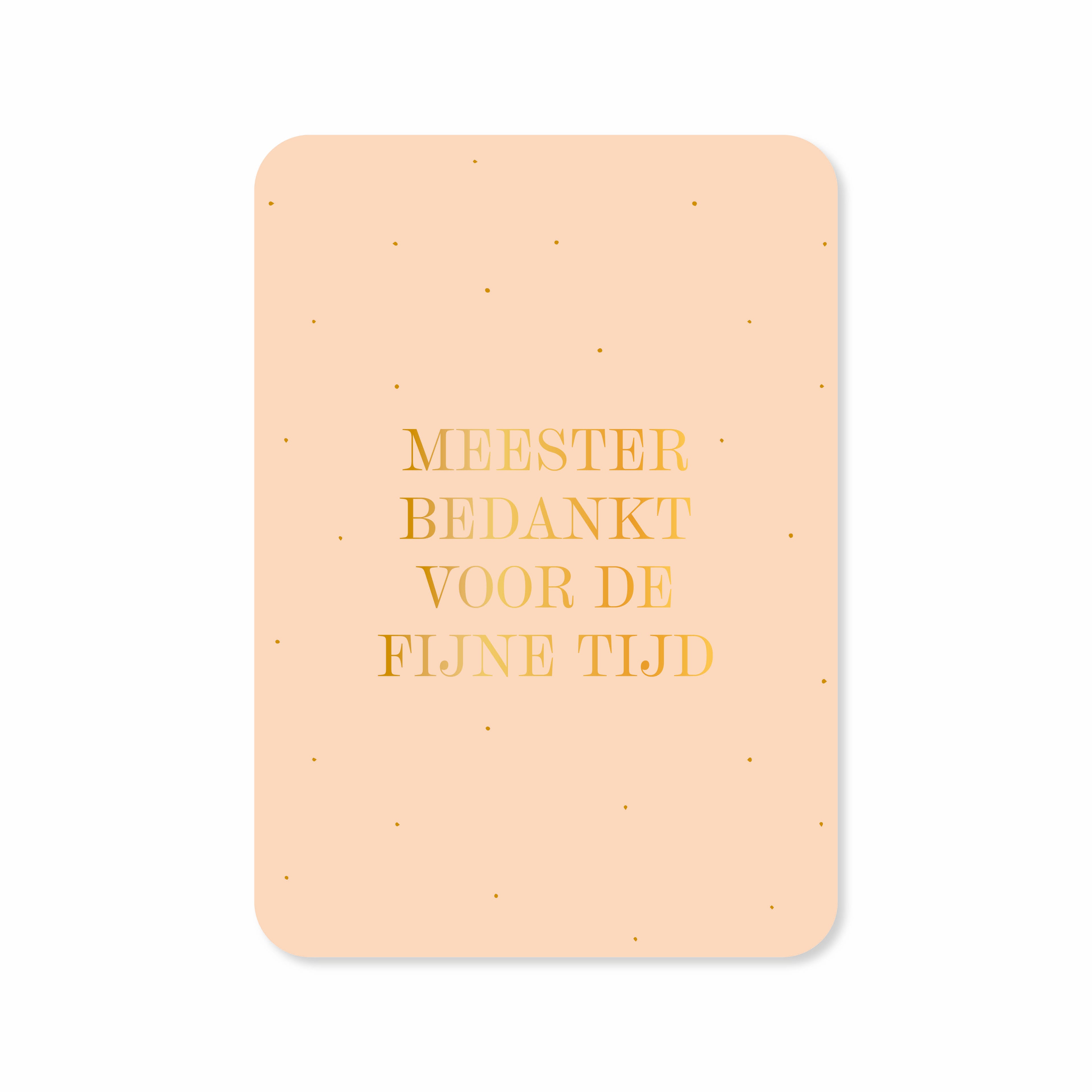 Wenskaart in de kleur beige met de tekst &