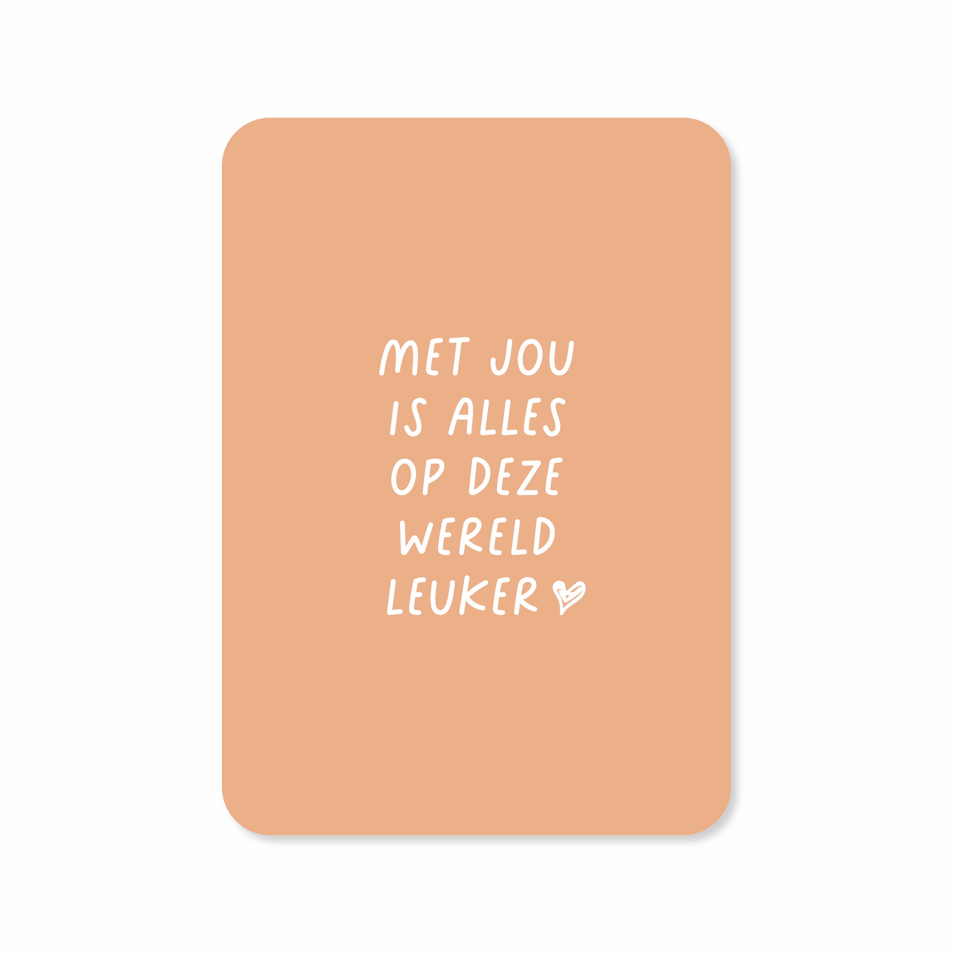 Wenskaart met de tekst &