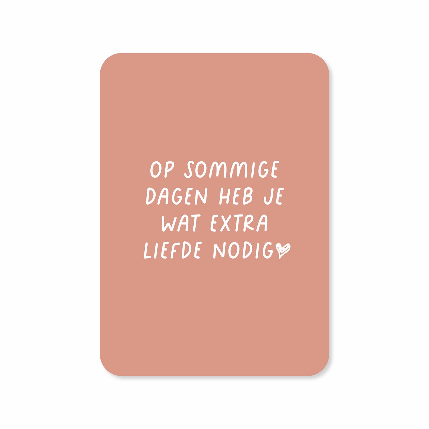 Wenskaart met de tekst &