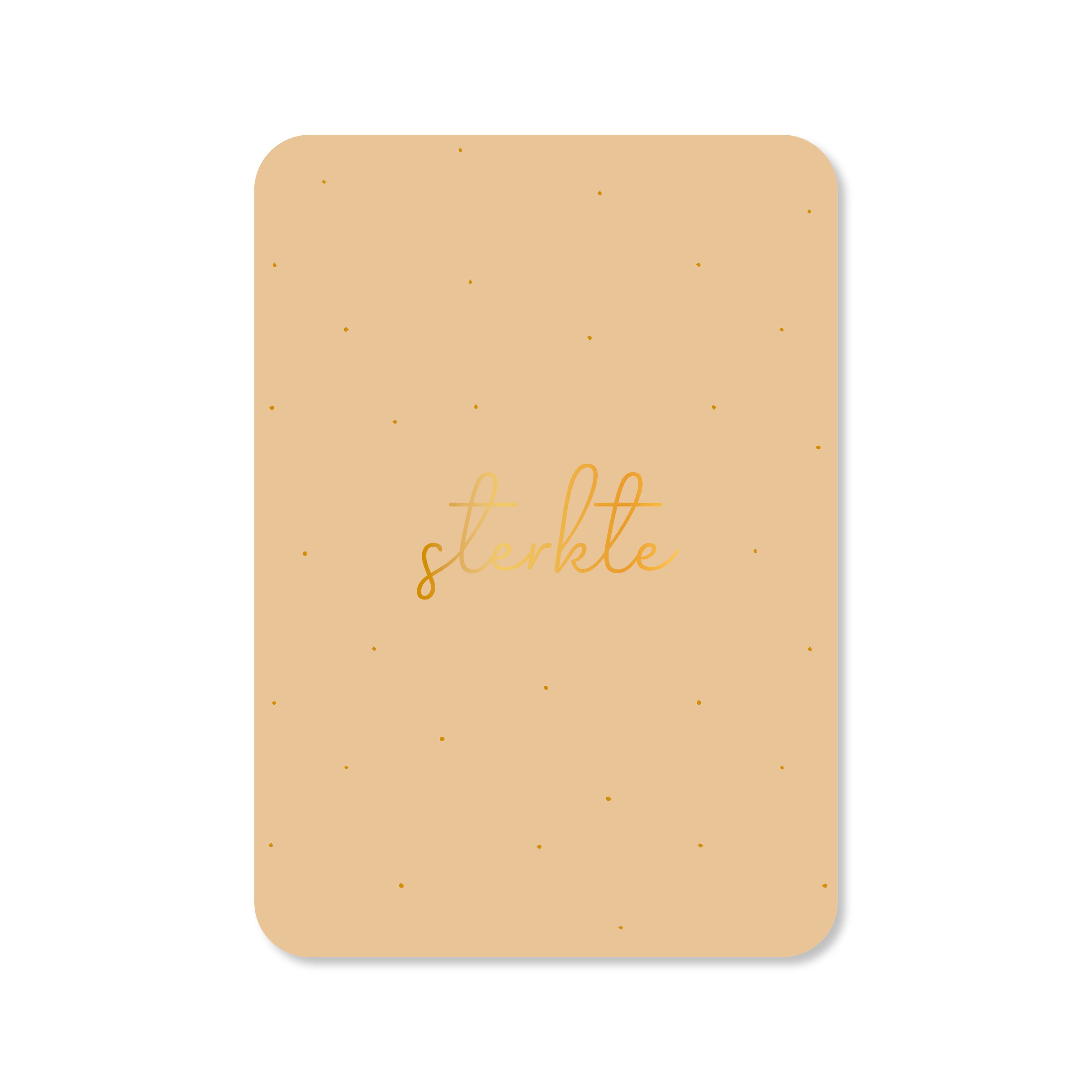 Wenskaart in de kleur beige met de tekst &