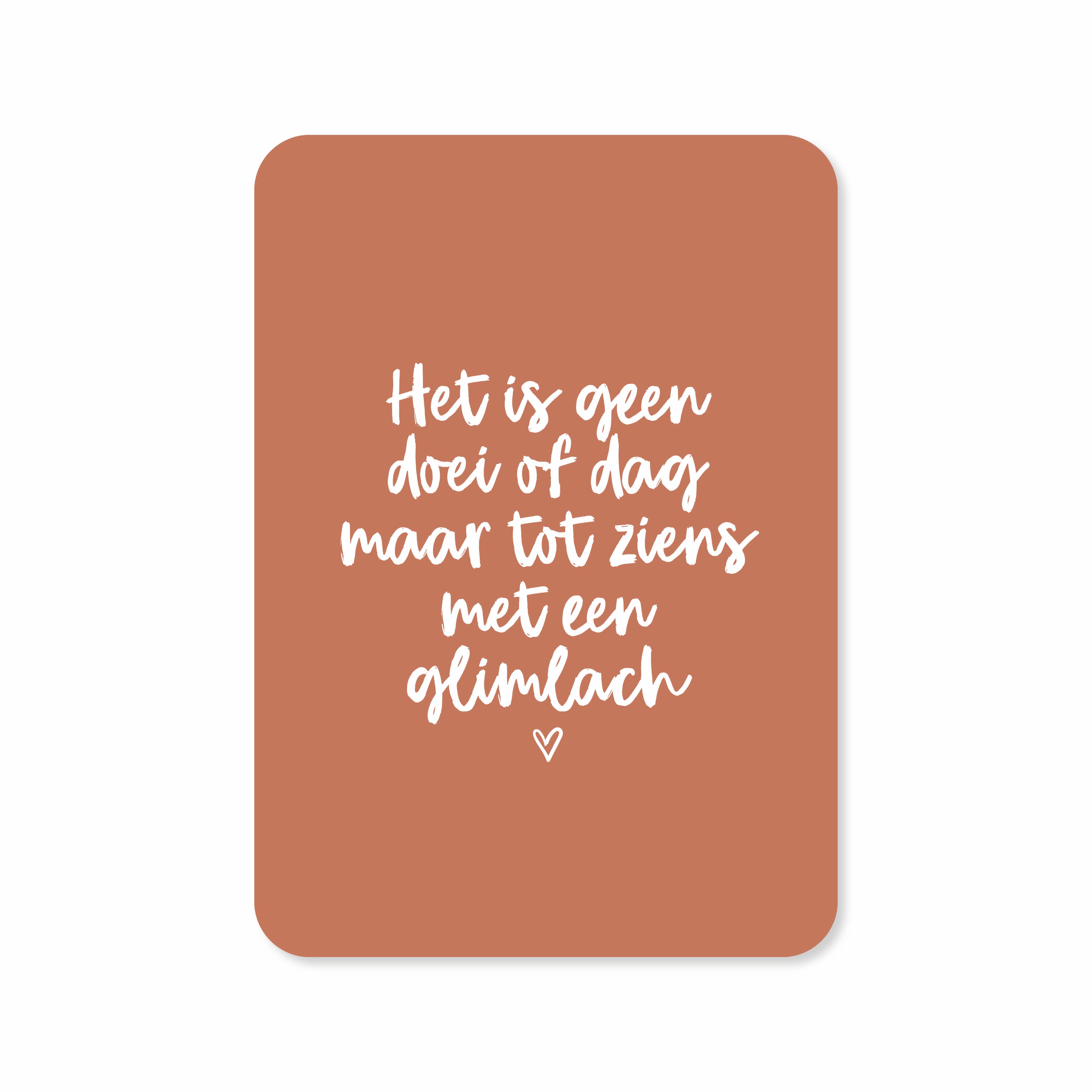 Wenskaart met de tekst &