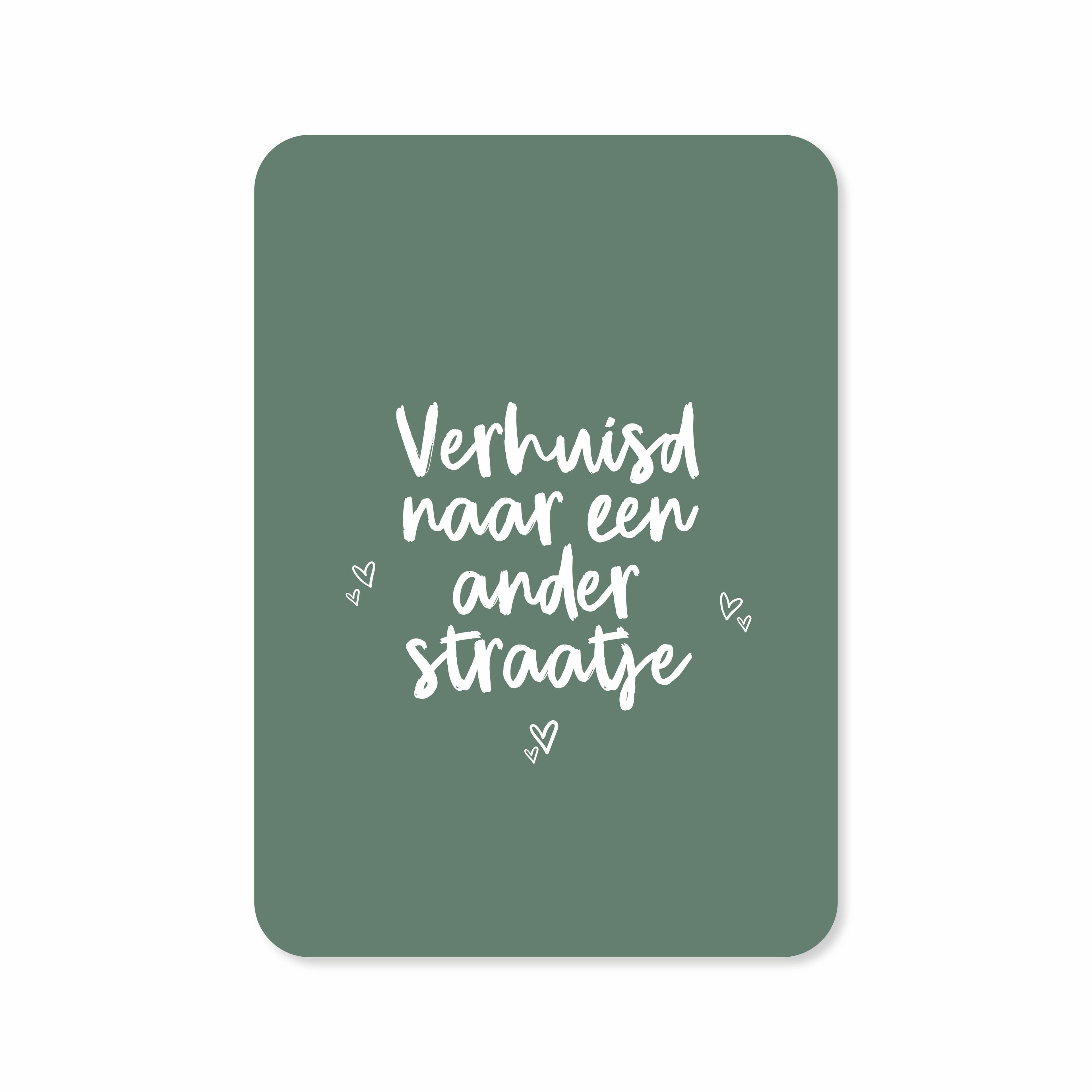 Kaart Verhuisd naar een ander straatje - sale