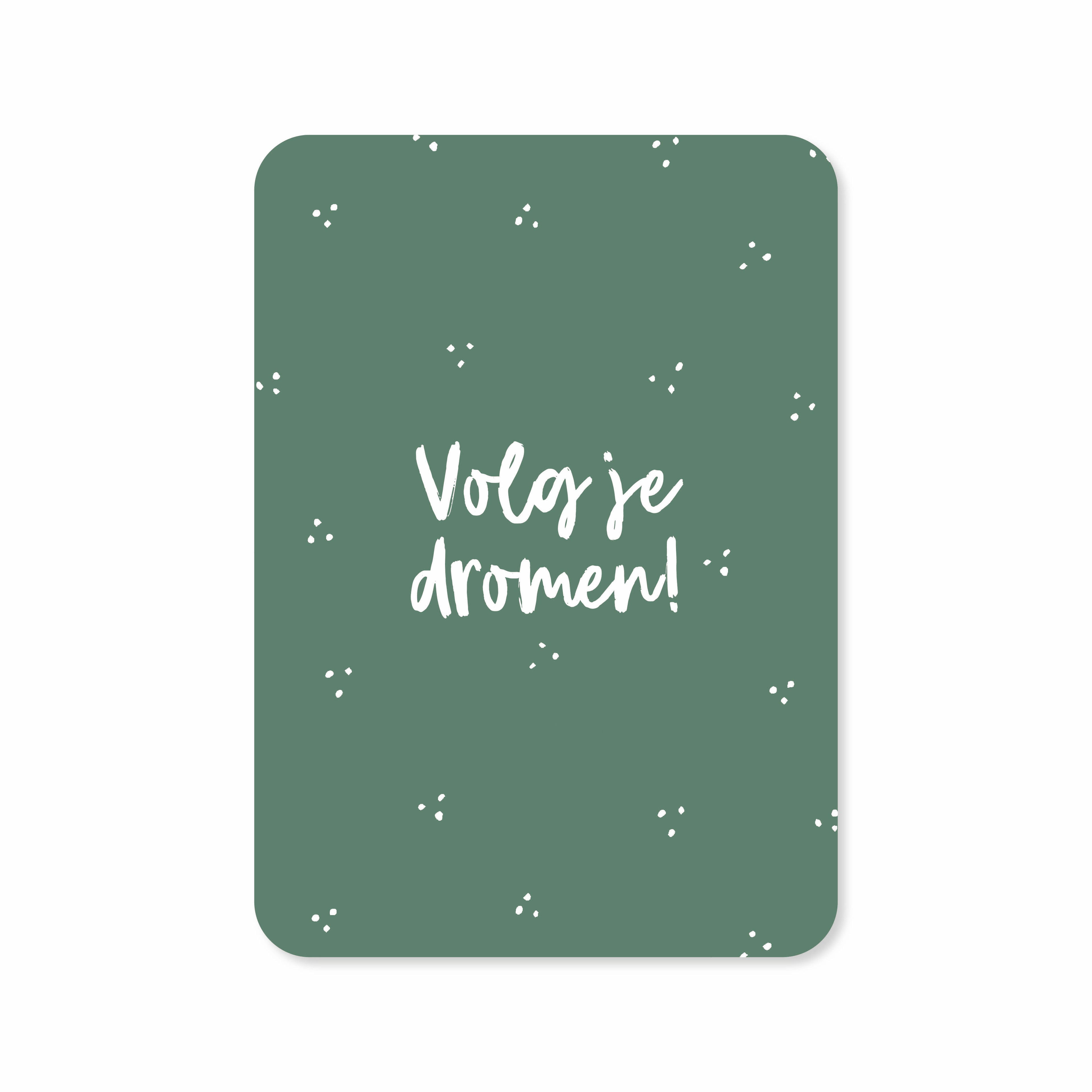 Wenskaart met de tekst &