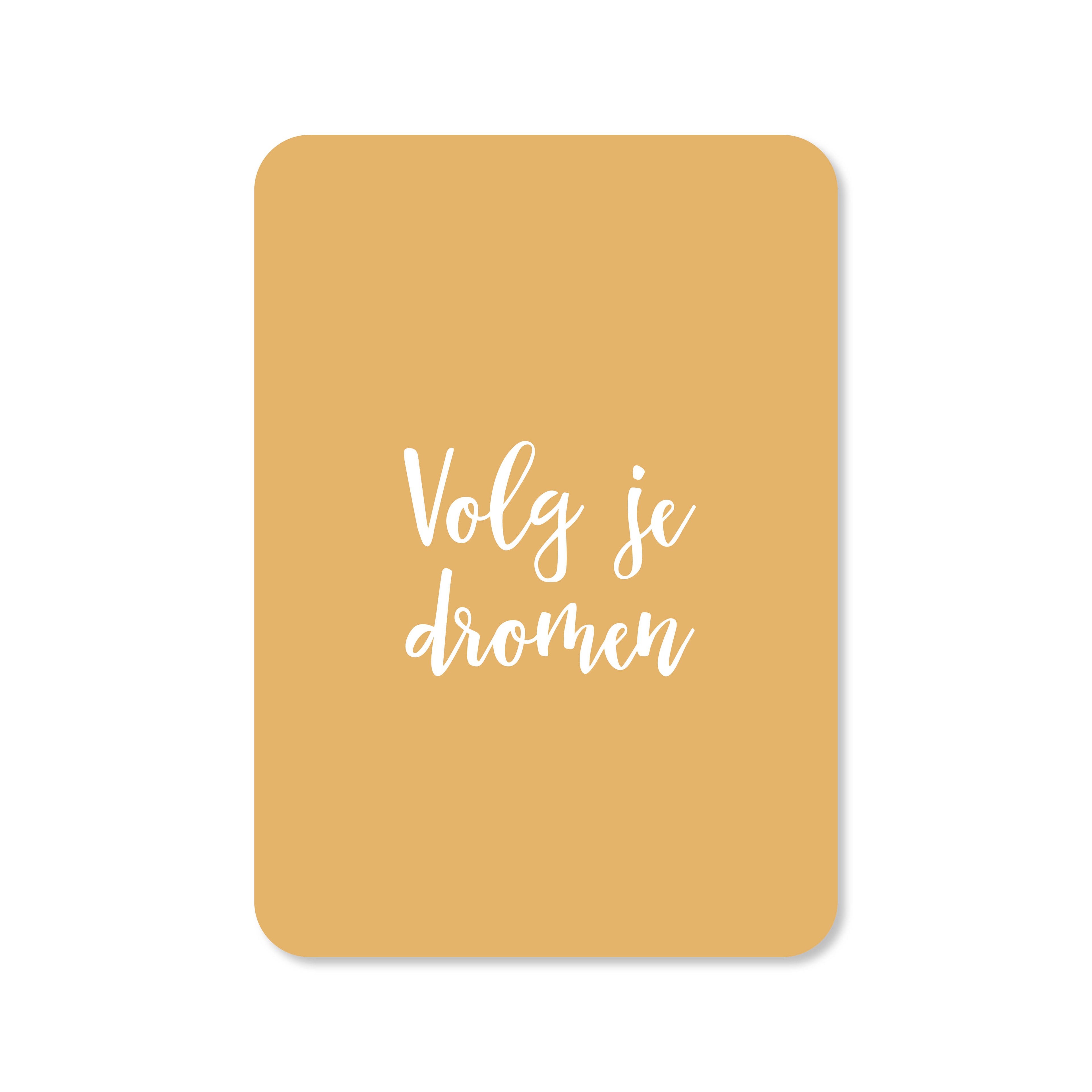 Volg je dromen (oker) - Set van 10 kaarten