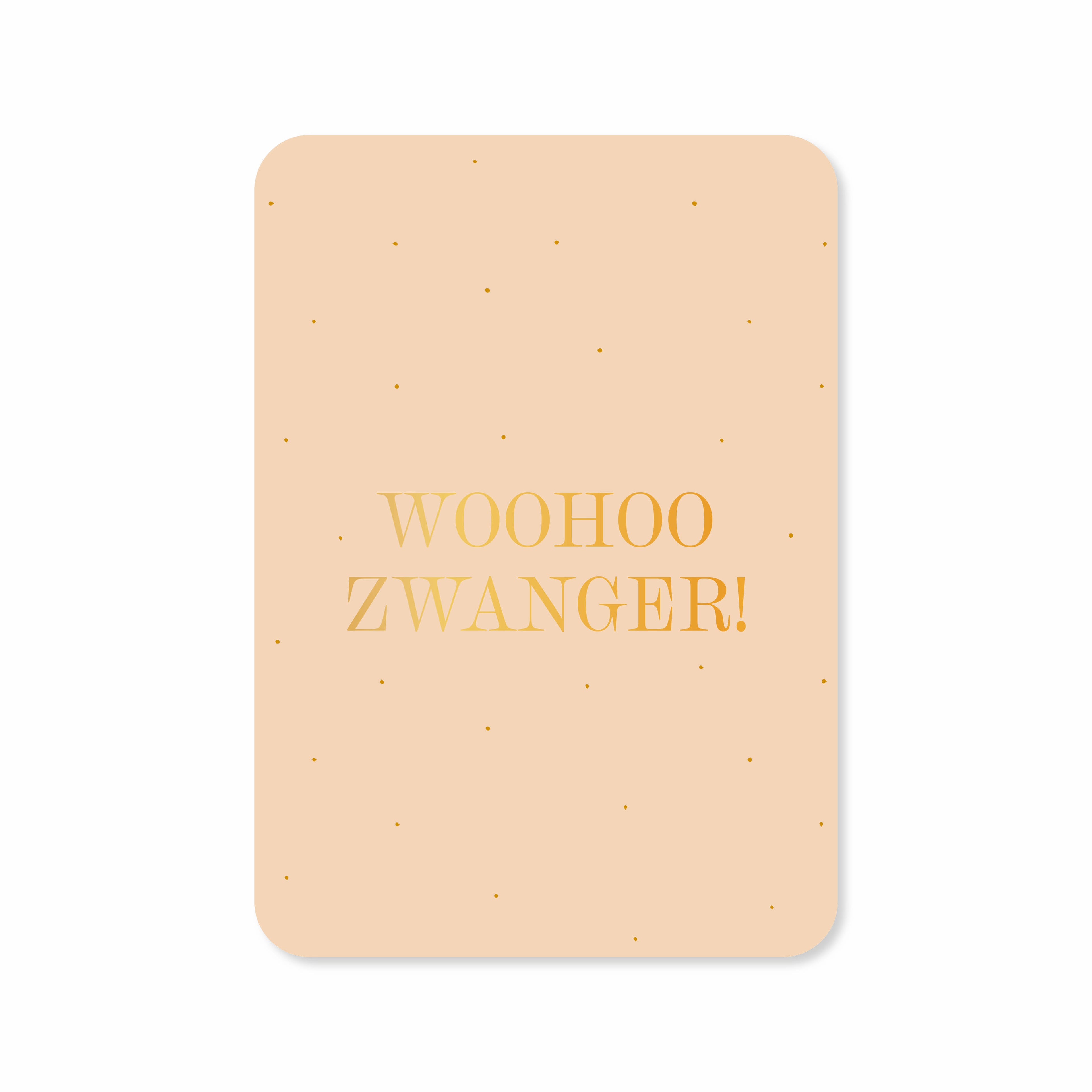 Wenskaart in de kleur beige met de tekst &