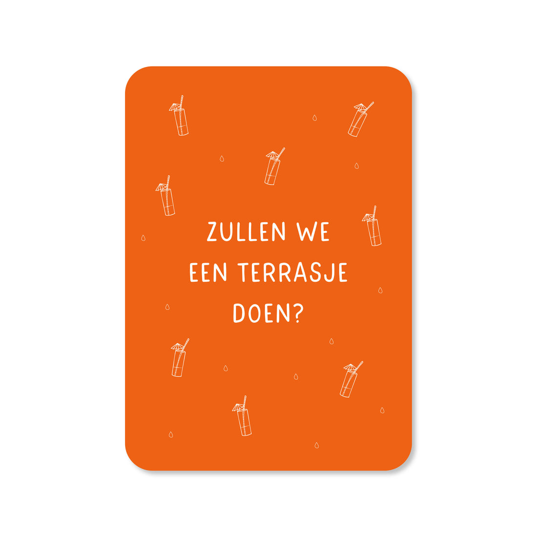Wenskaart voor de zomer met de tekst &