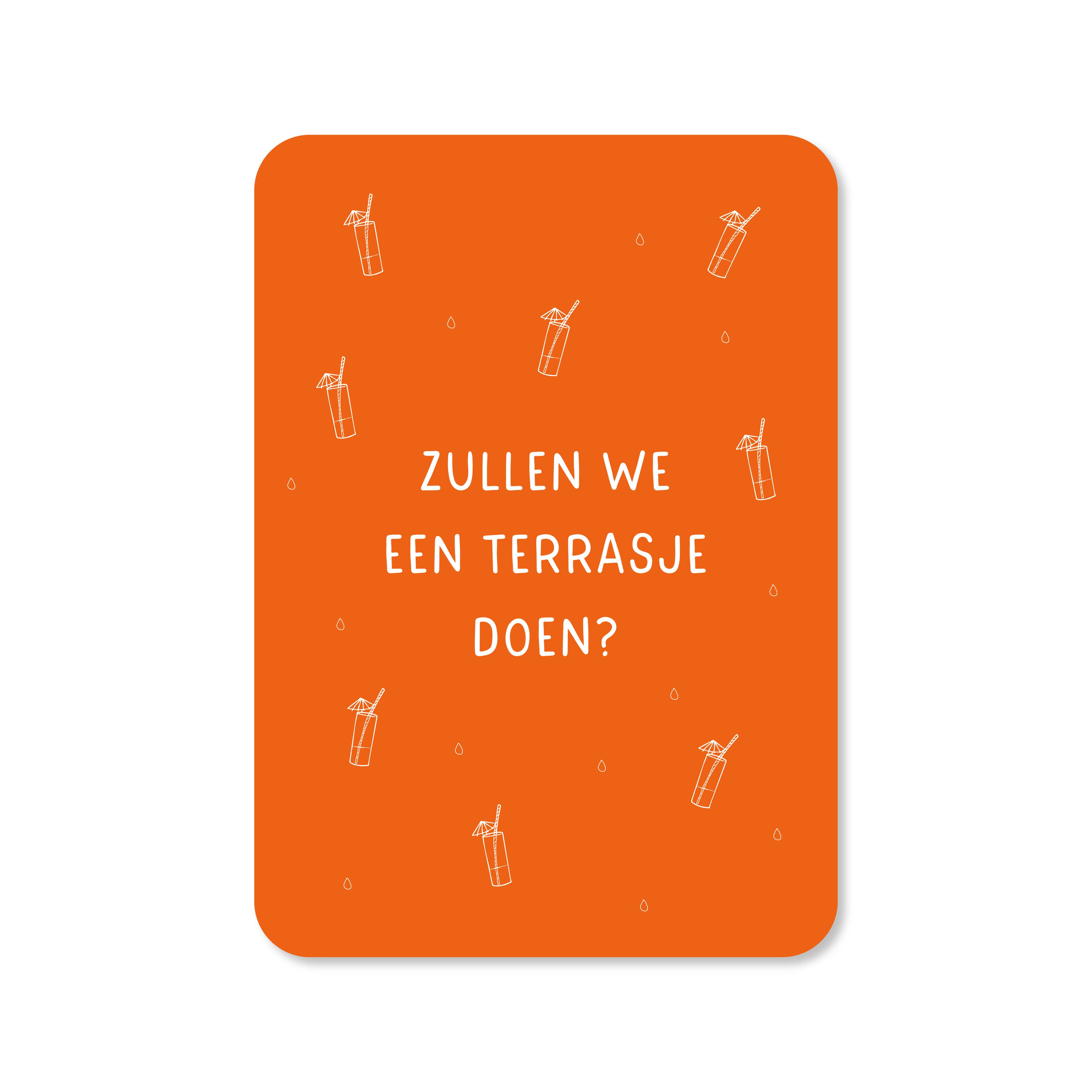 Wenskaart voor de zomer met de tekst &