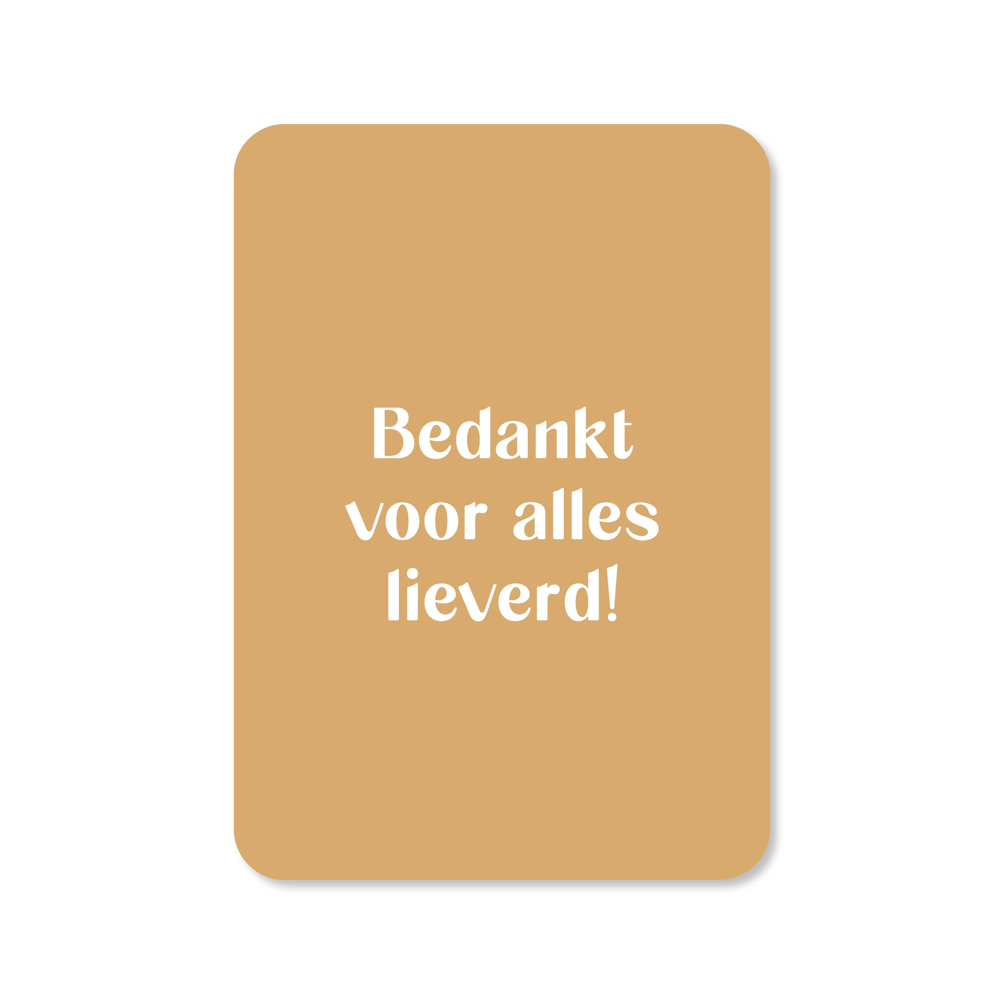 Wenskaart met de tekst &