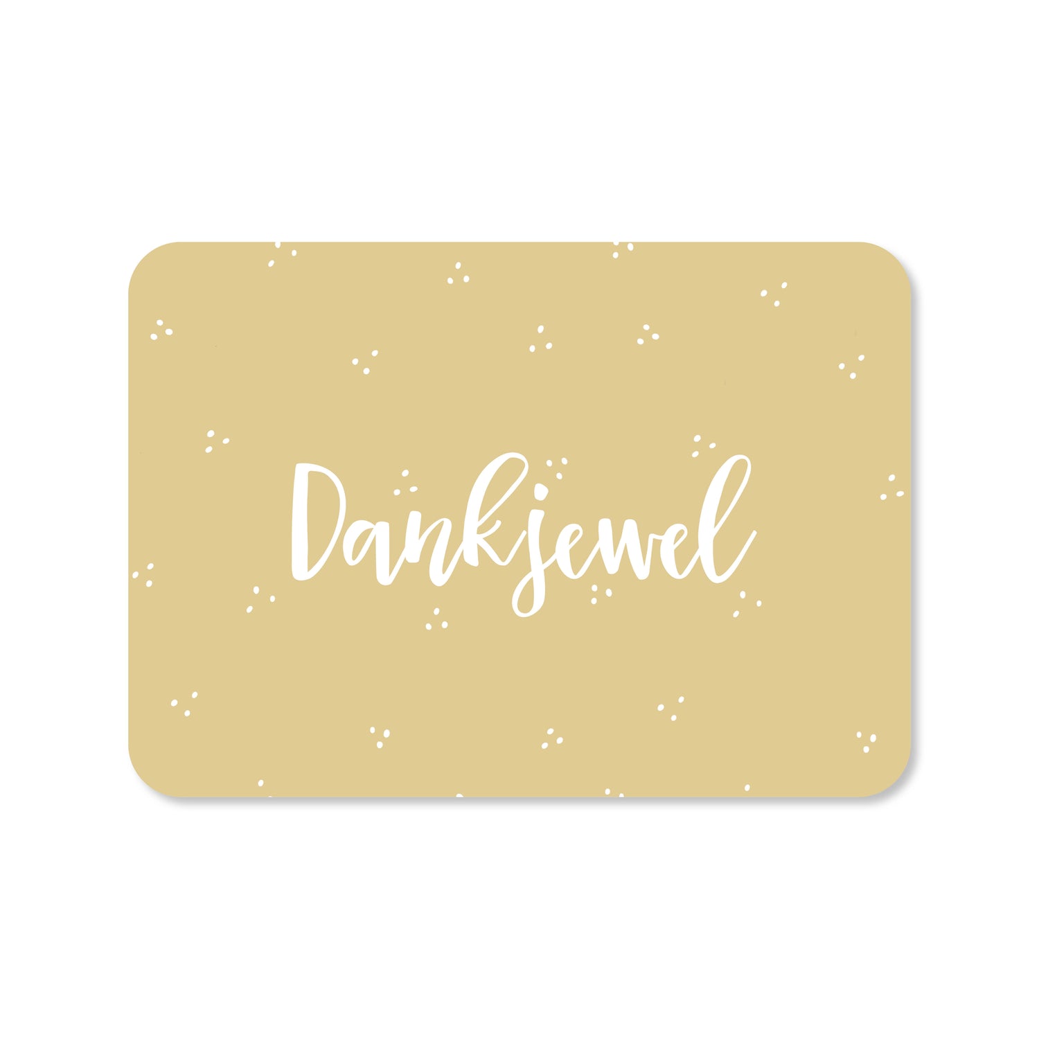 Wenskaart in de kleur groen met de tekst &