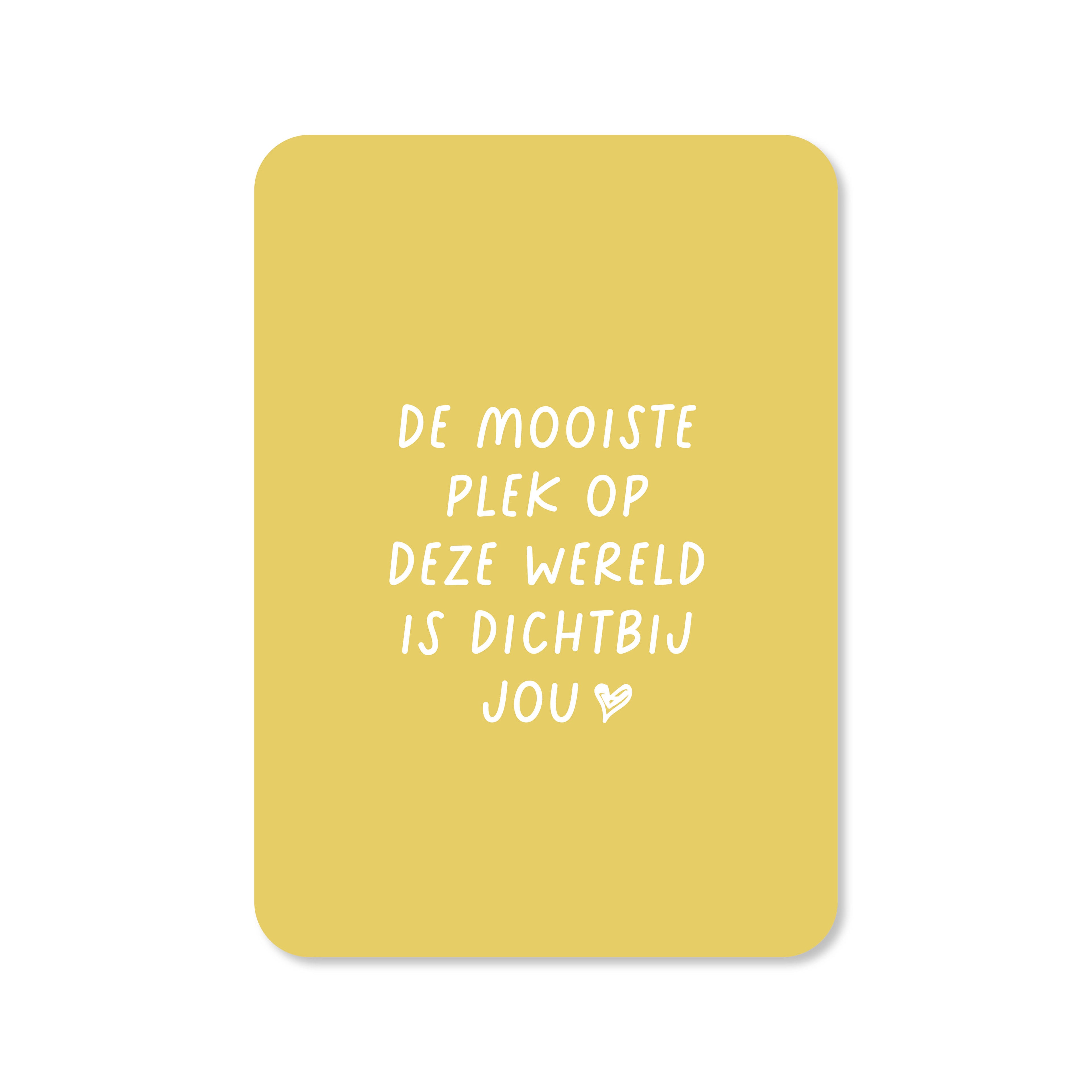 Wenskaart met de tekst &