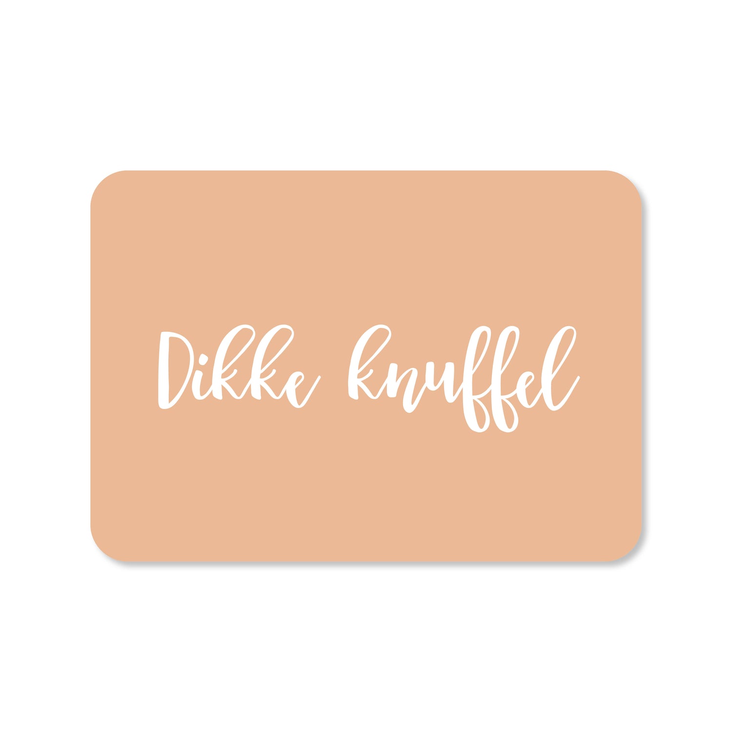 Wenskaart in de kleur oranje met de tekst &