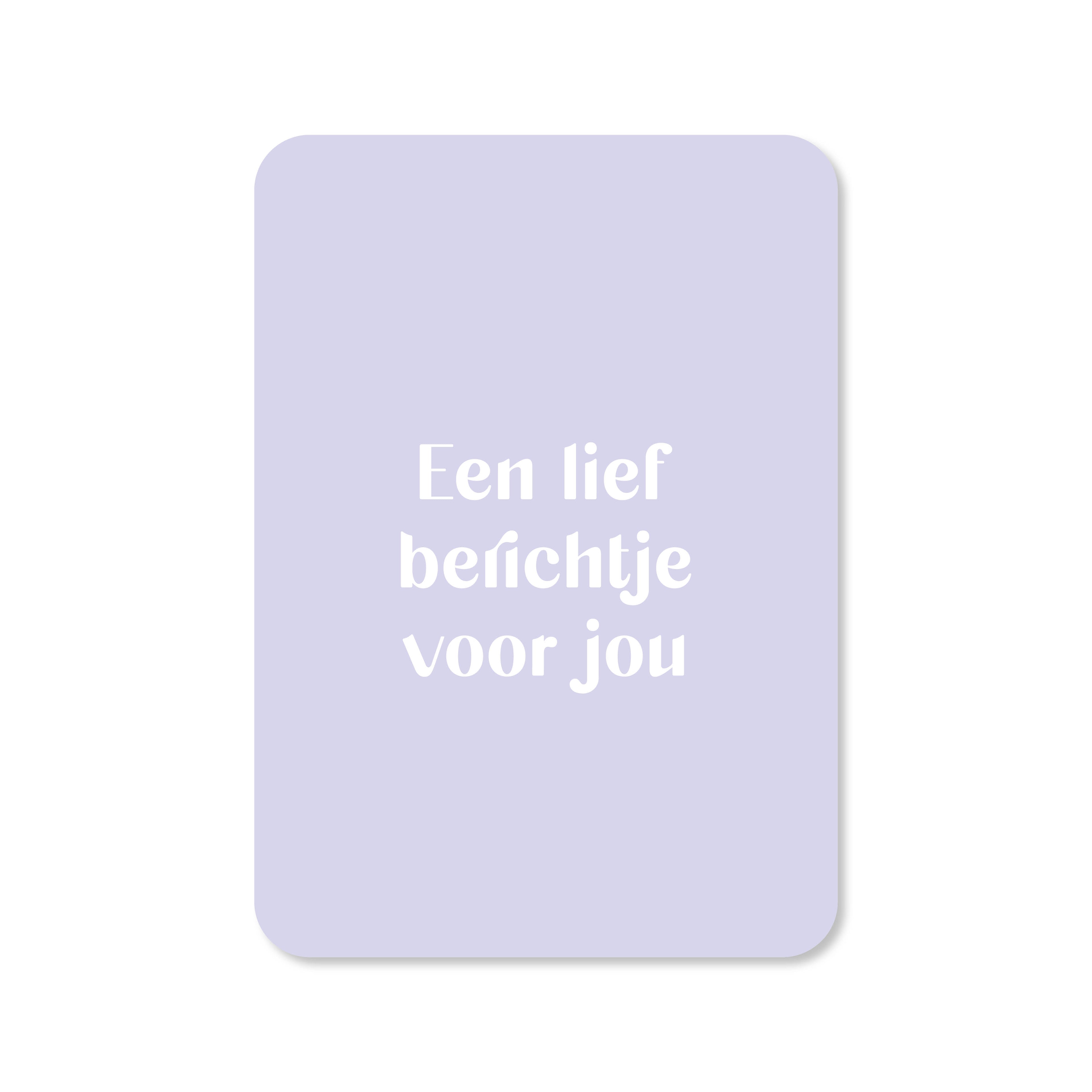 Wenskaart met de tekst &