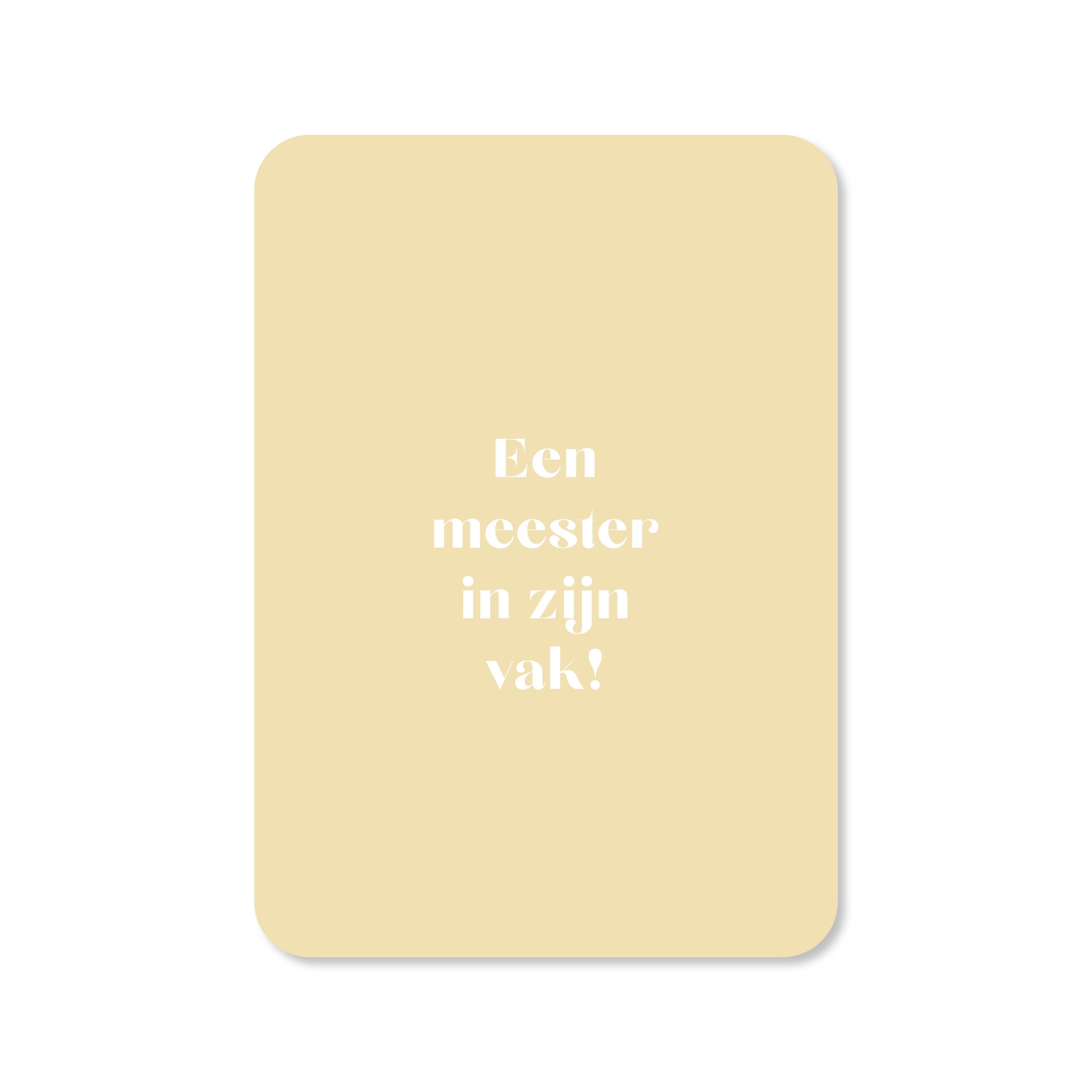 Wenskaart in de kleur groen met de tekst &