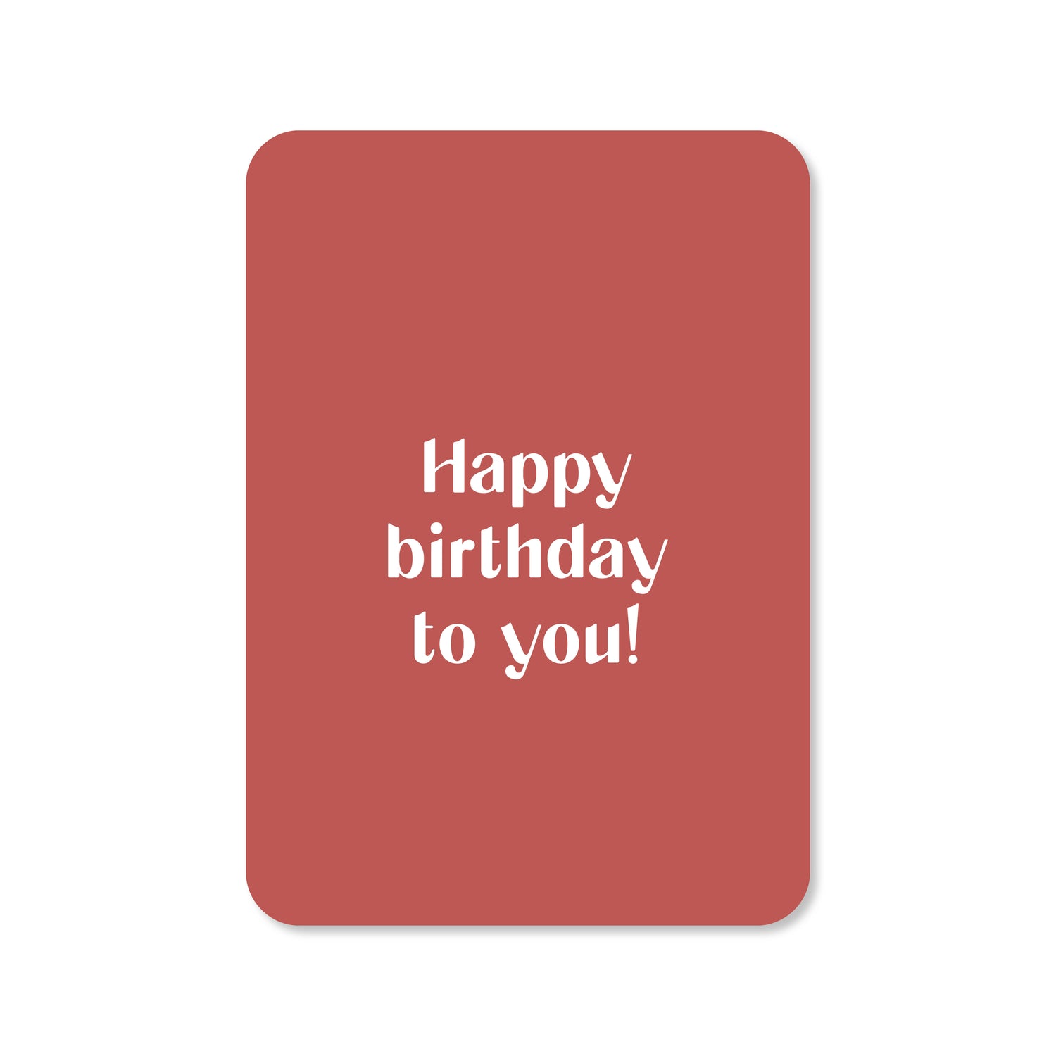 Wenskaart in de kleur rood met de tekst &