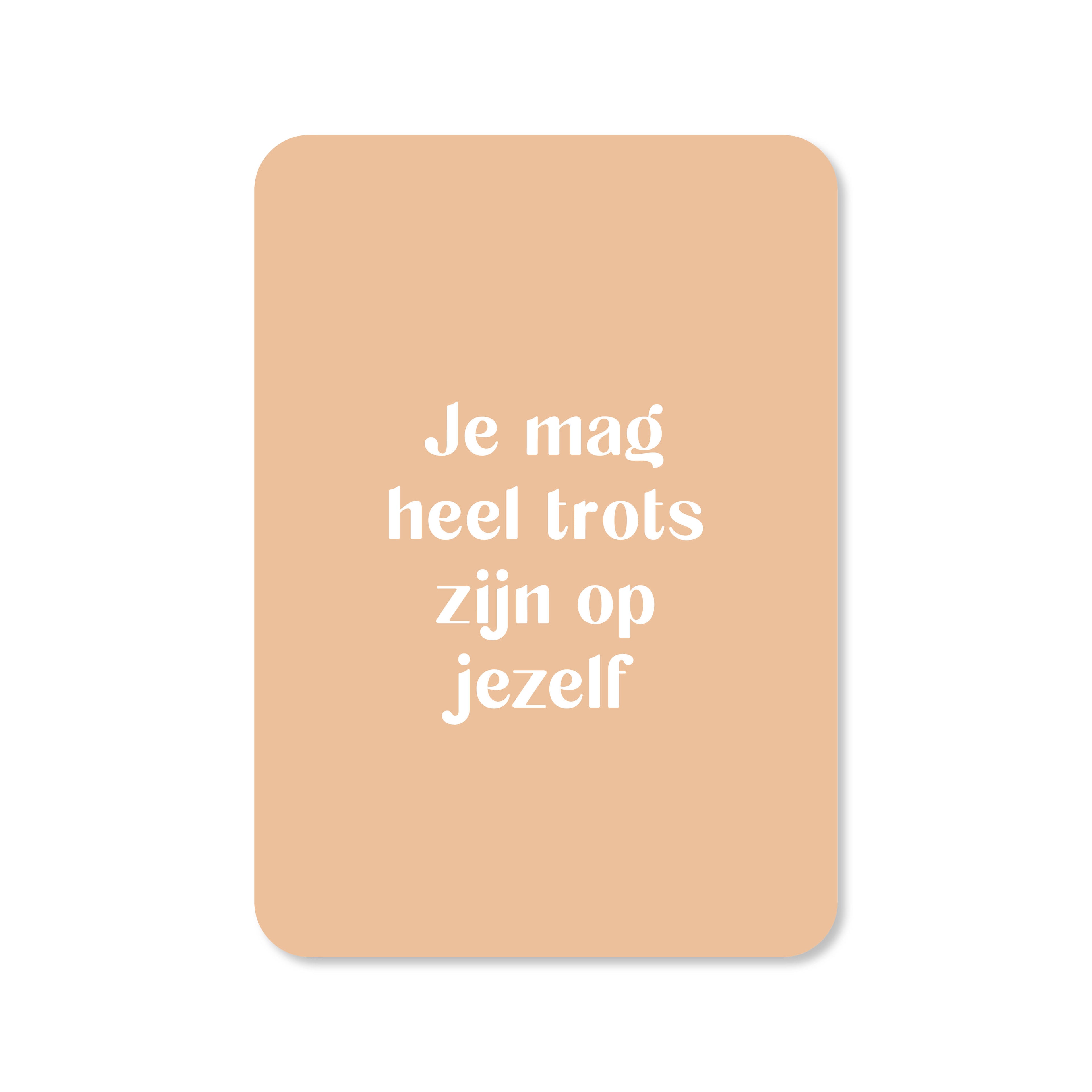 Wenskaart met de tekst &