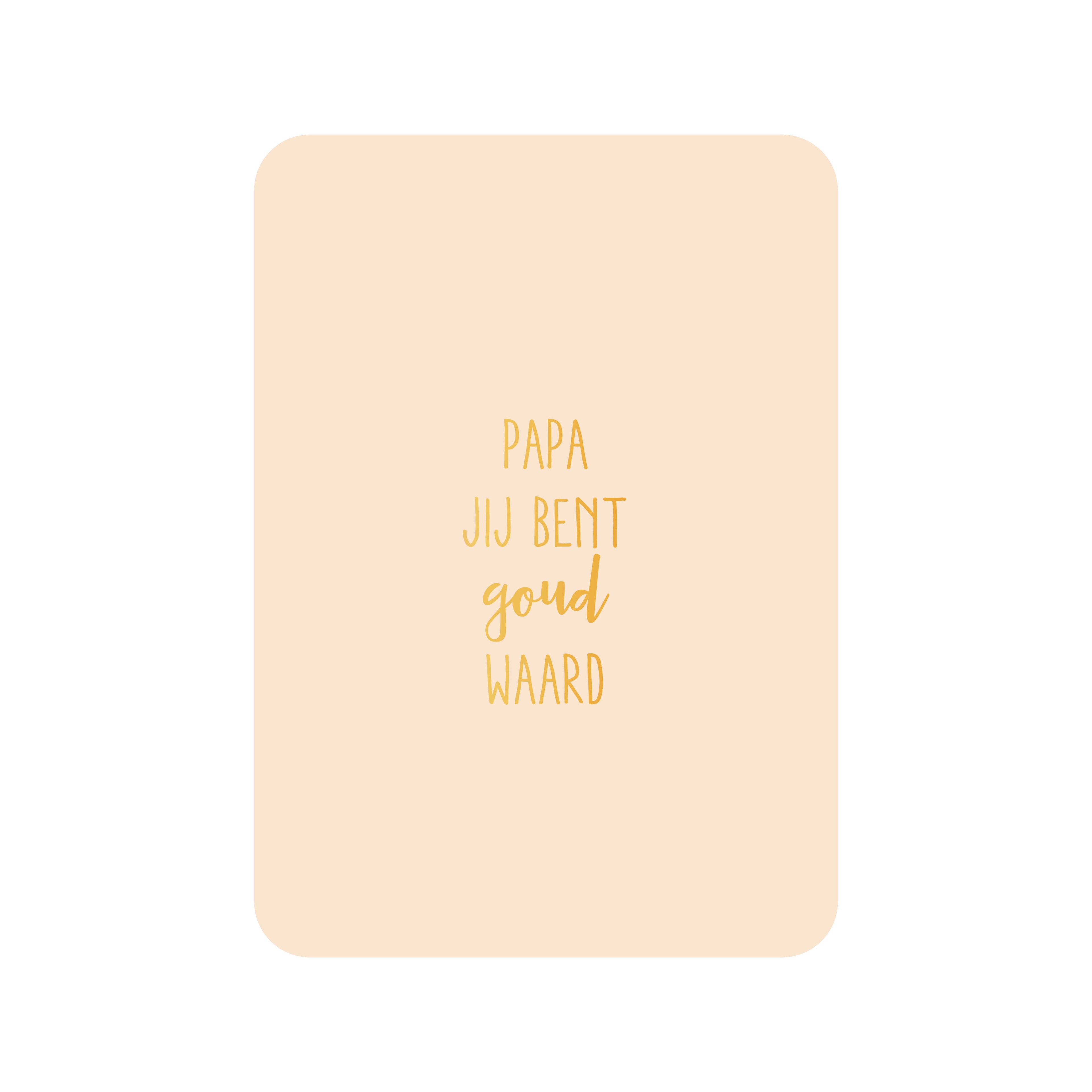 Kaart Papa jij bent goud waard (met goudfolie)