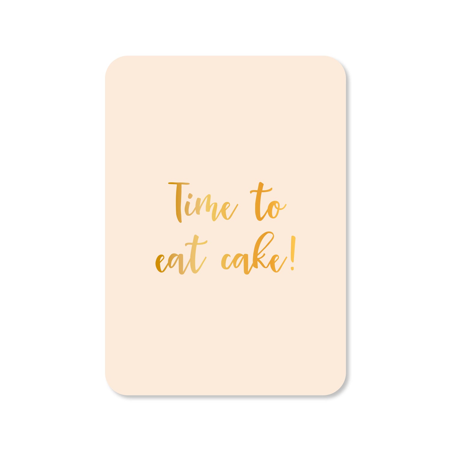 Wenskaart in de kleur licht roze met de tekst &