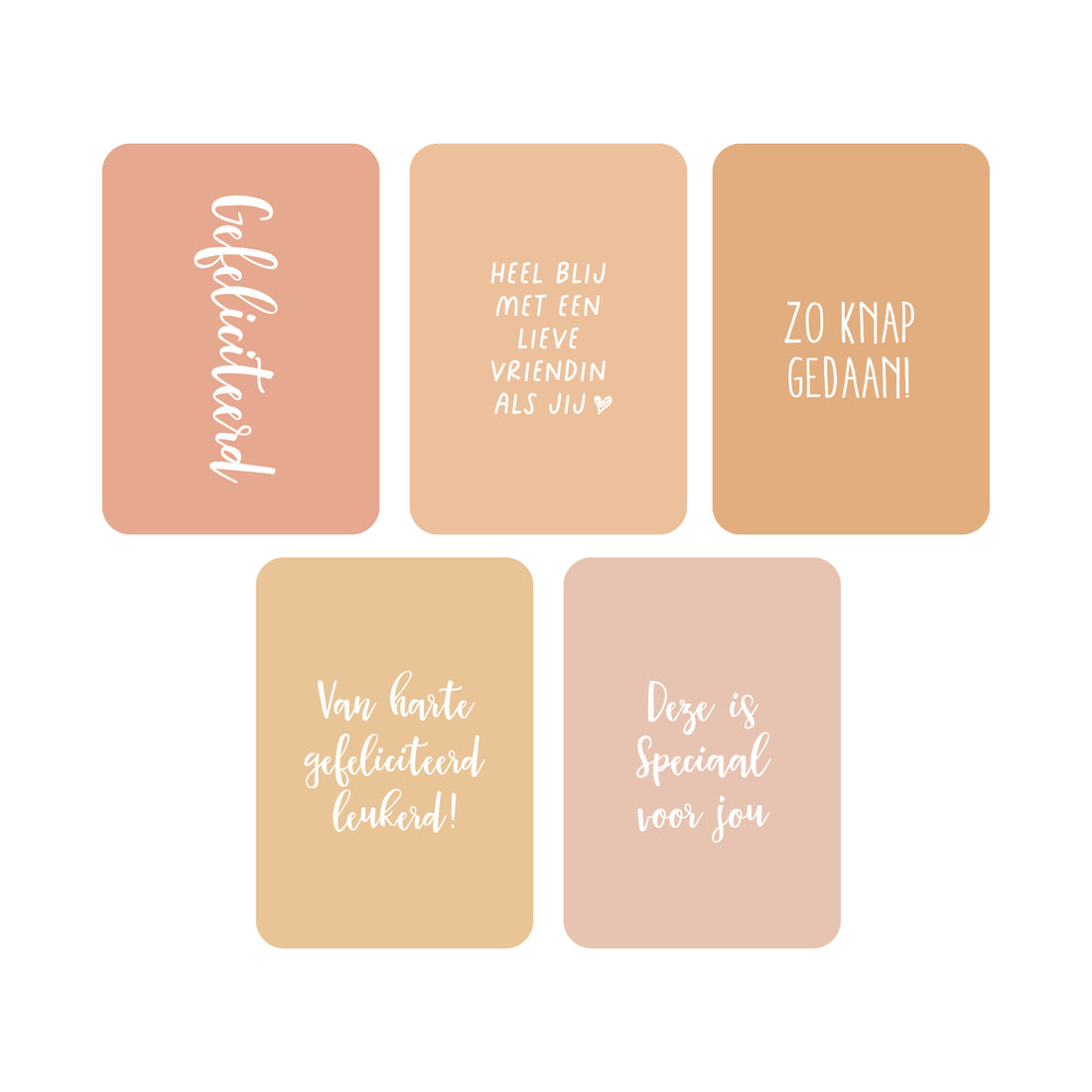 Kaartenset Gefeliciteerd + enveloppen