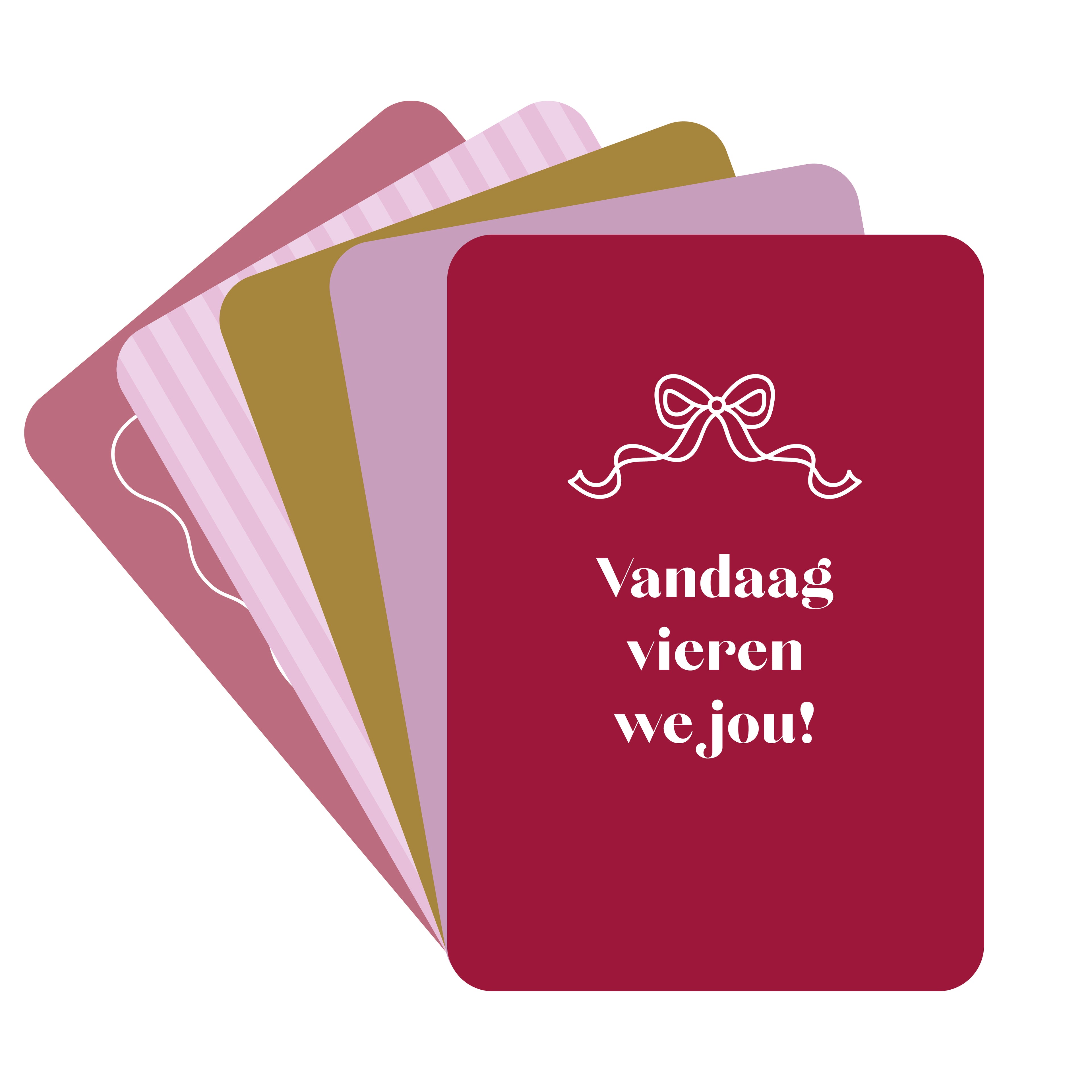 Kaartenset Vandaag vieren we jou + enveloppen