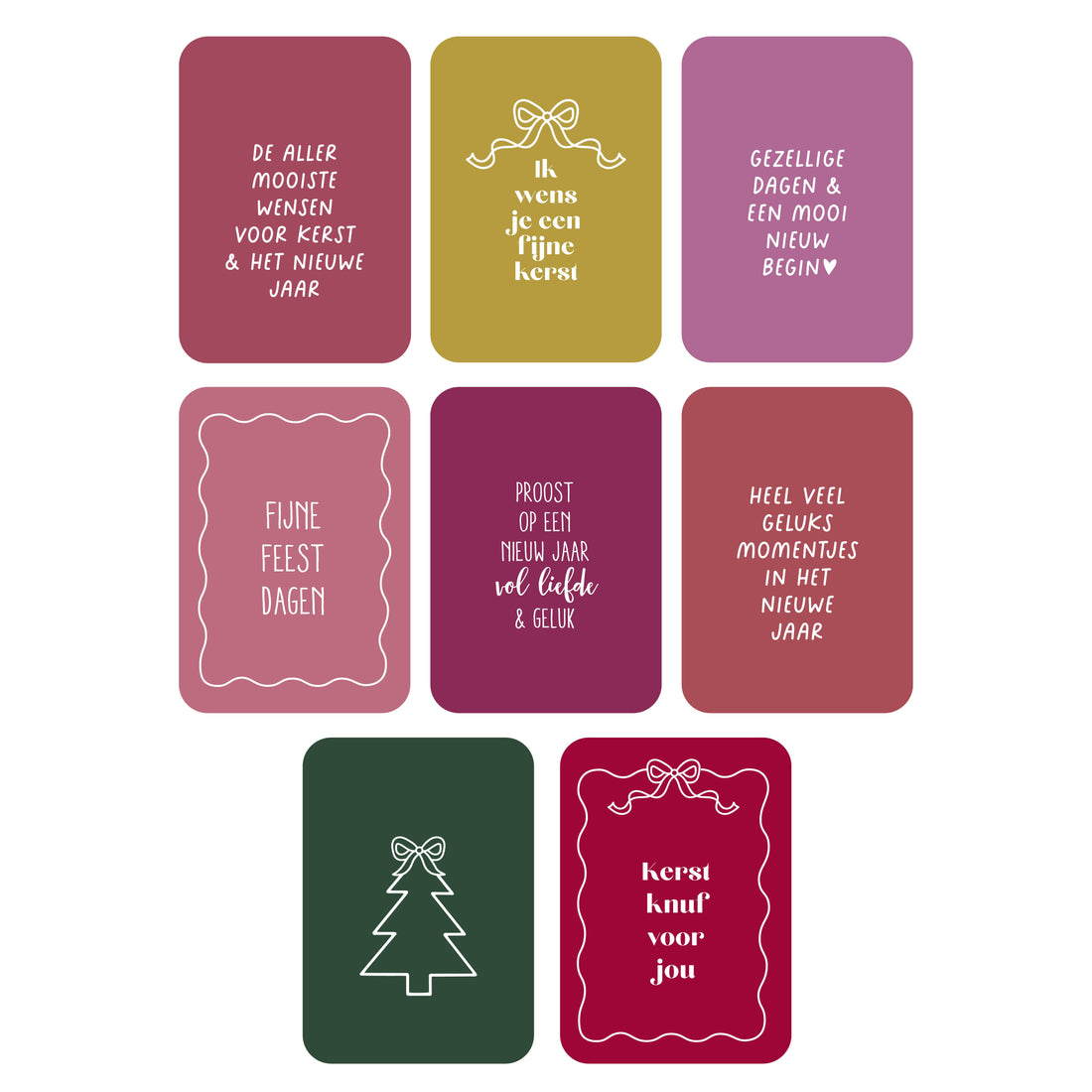 Kerstkaartenset + enveloppen